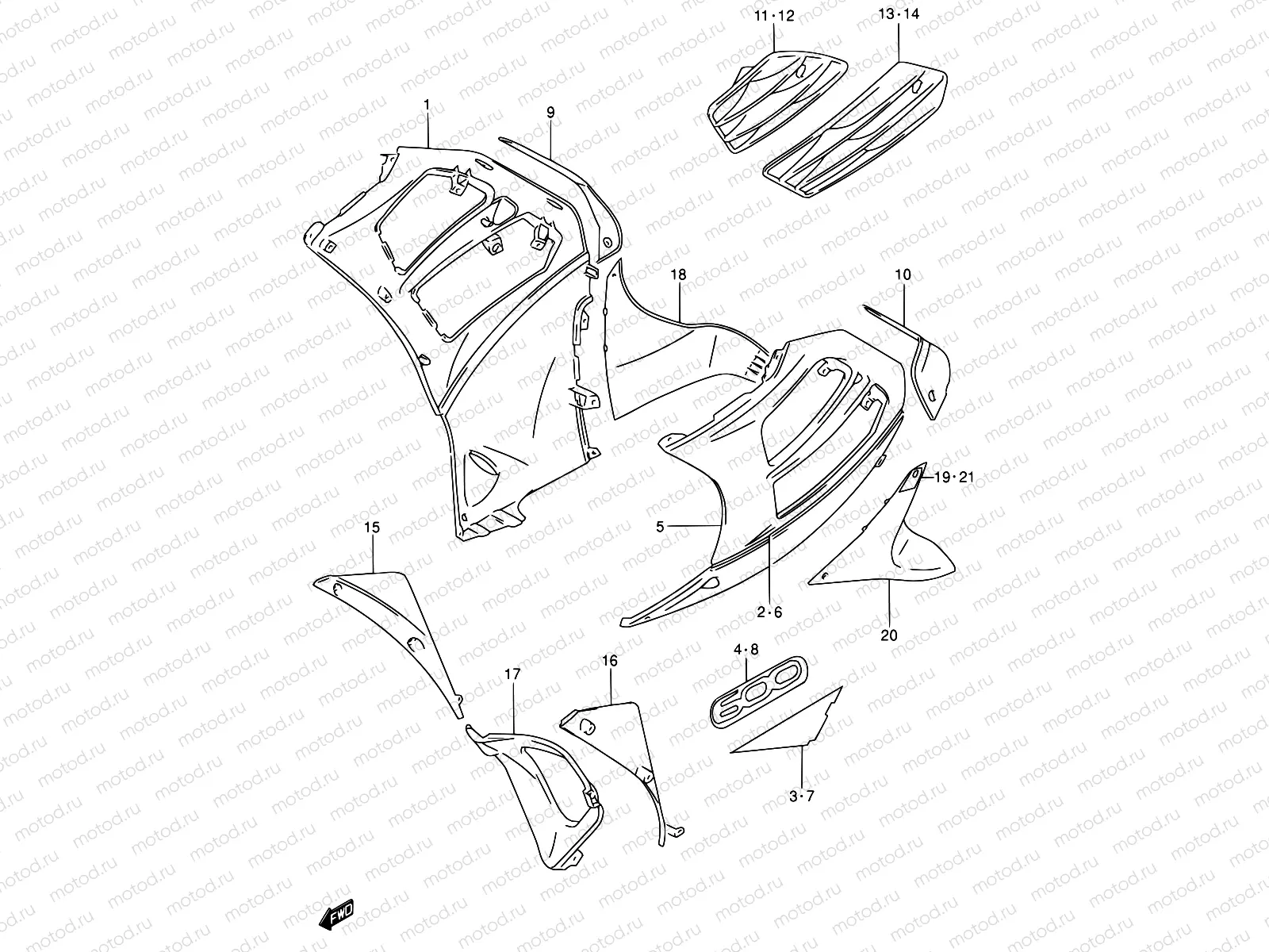 47C - UNDER COWLING BODY (MODEL V)