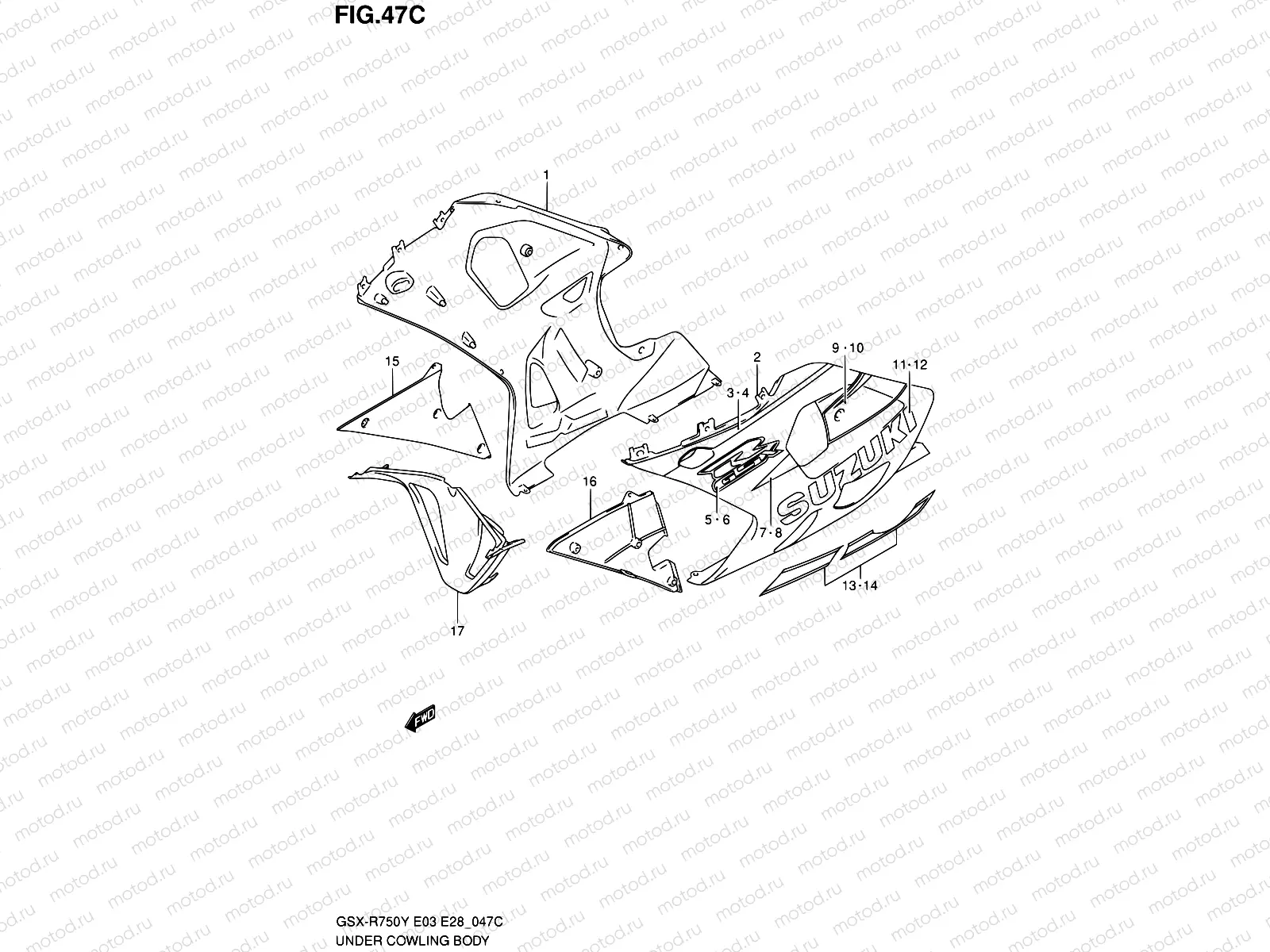 47C - UNDER COWLING (MODEL K3)