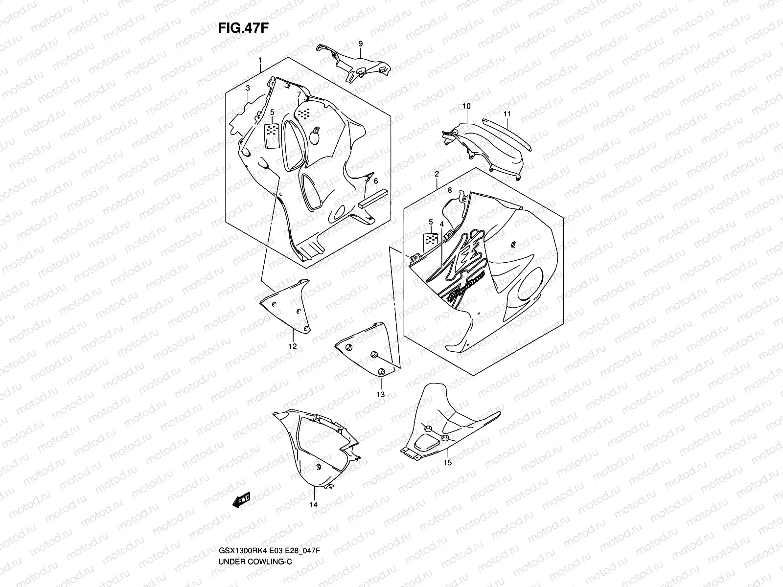 47F - UNDER COWLING (GSX1300RZK7)