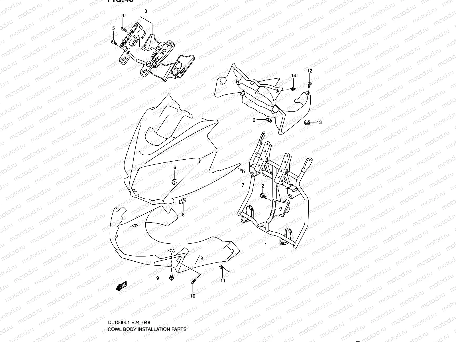 48 - COWL BODY INSTALLATION PARTS