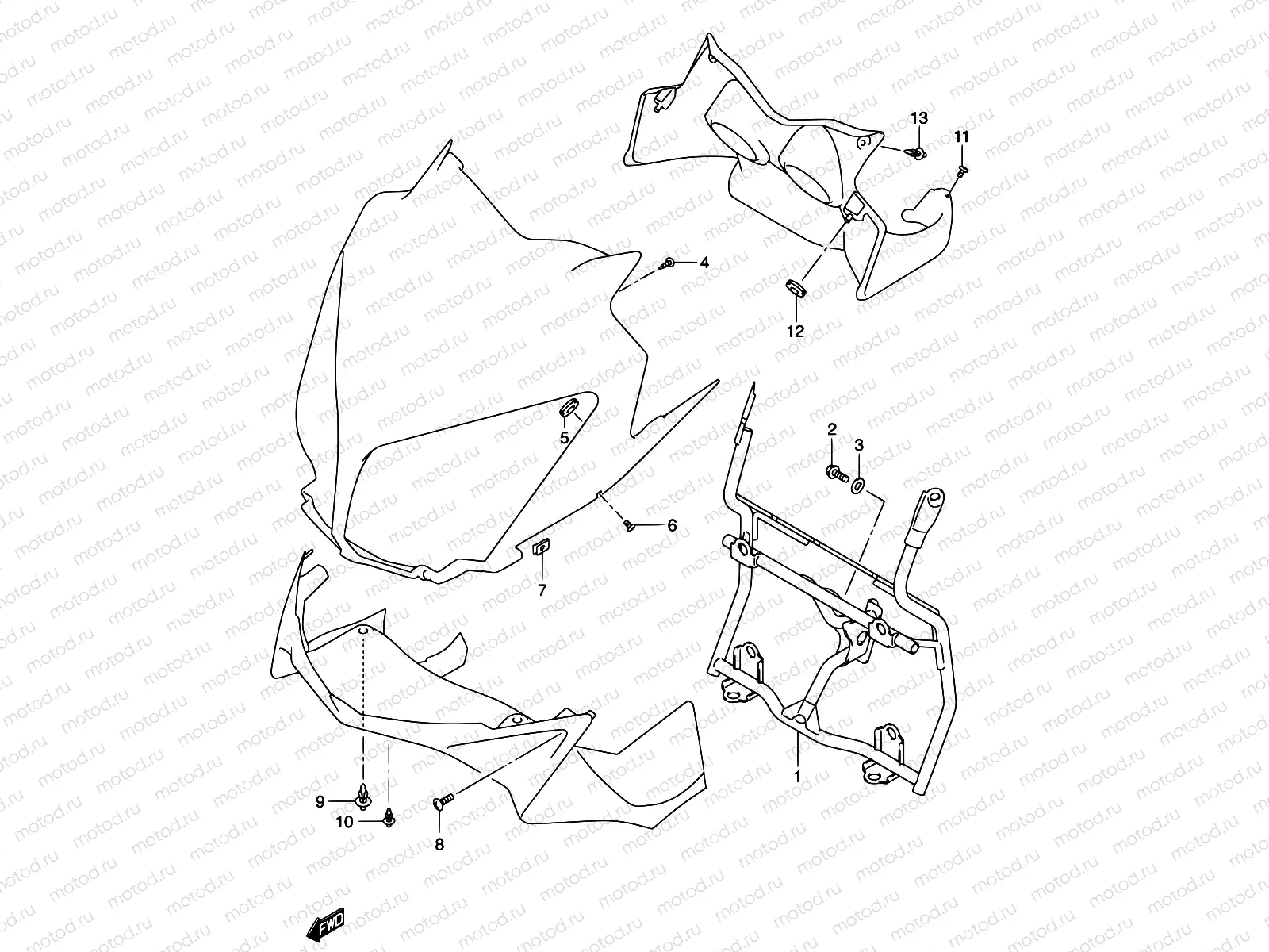 48 - COWL BODY INSTALLATION PARTS (MODEL K2/K3)