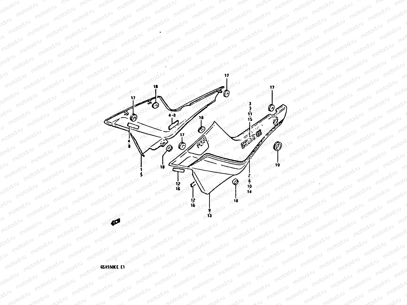 48 - FRAME COVER (GSX550ESD)