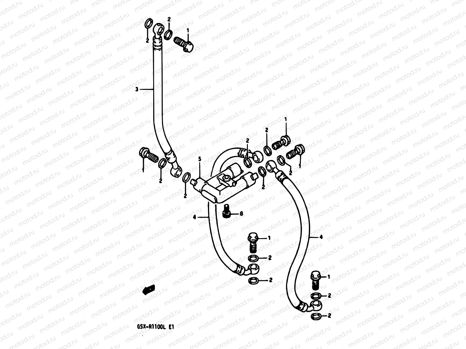 48 - FRONT BRAKE HOSE (MODEL K)