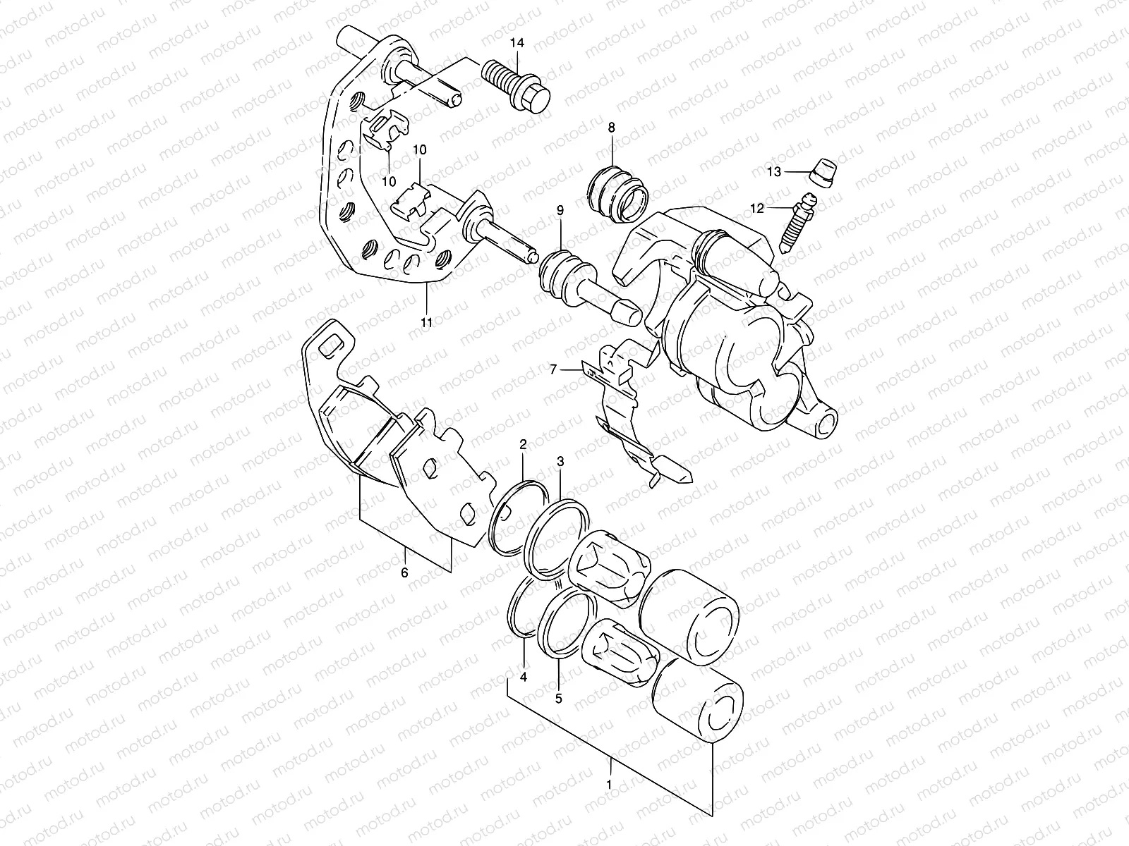 48 - FRONT CALIPER (MODEL M/N/P/R/S)