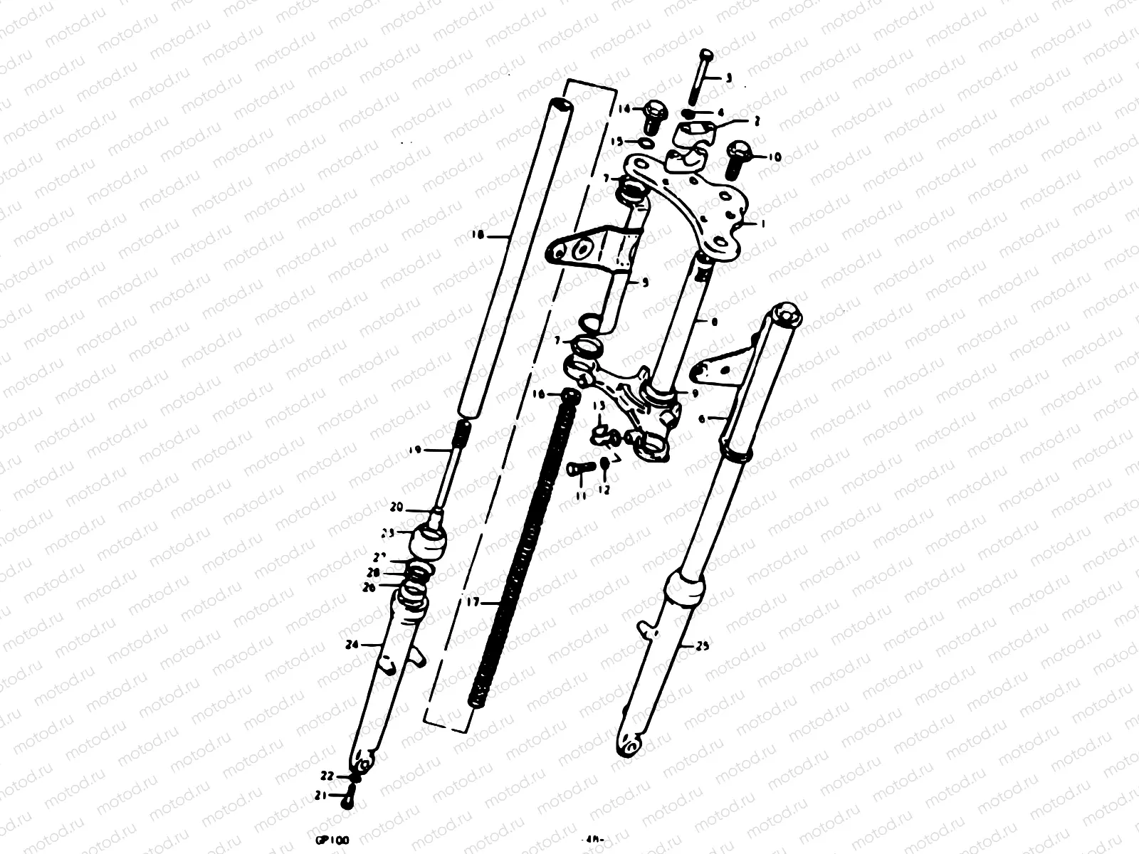 48 - FRONT FORK (E14)