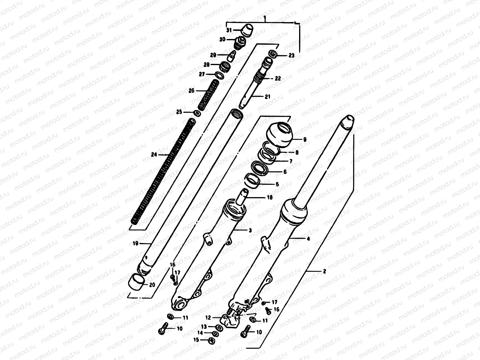 48 - FRONT FORK (MODEL X)