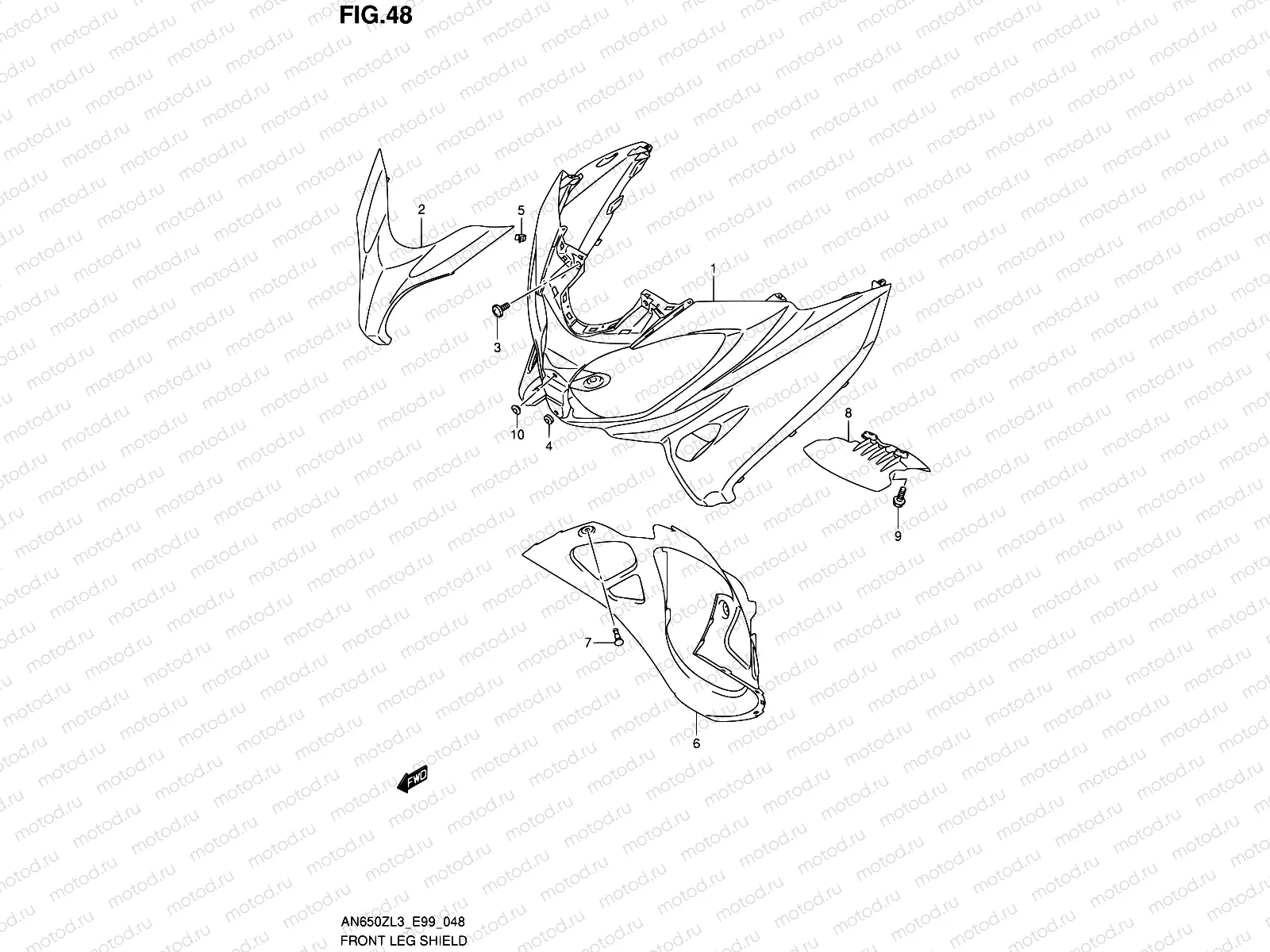 48 - FRONT LEG SHIELD