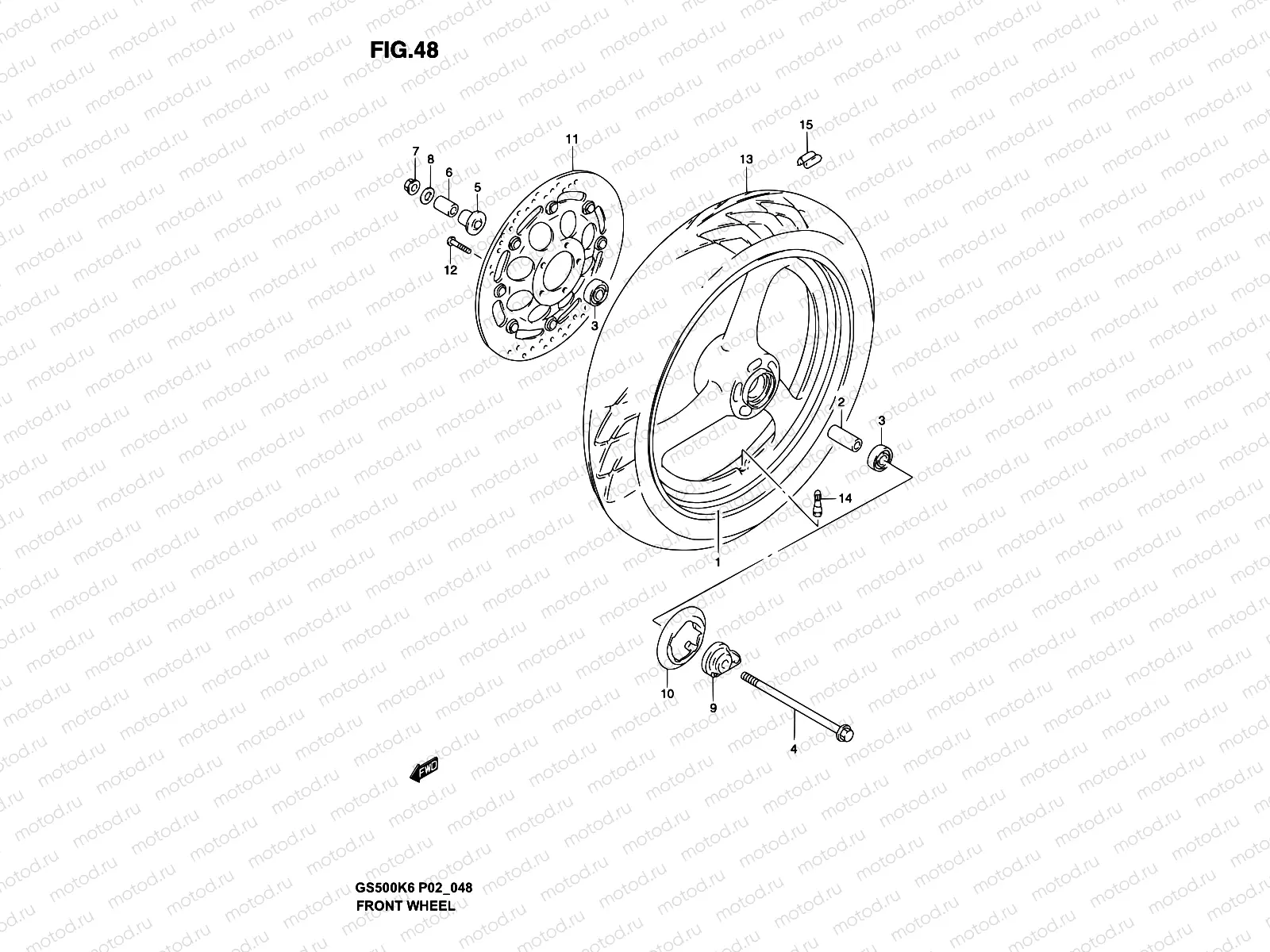 48 - FRONT WHEEL