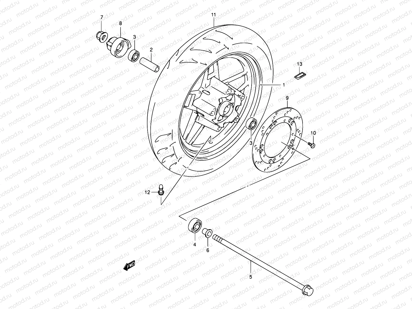 48 - FRONT WHEEL (MODEL X)