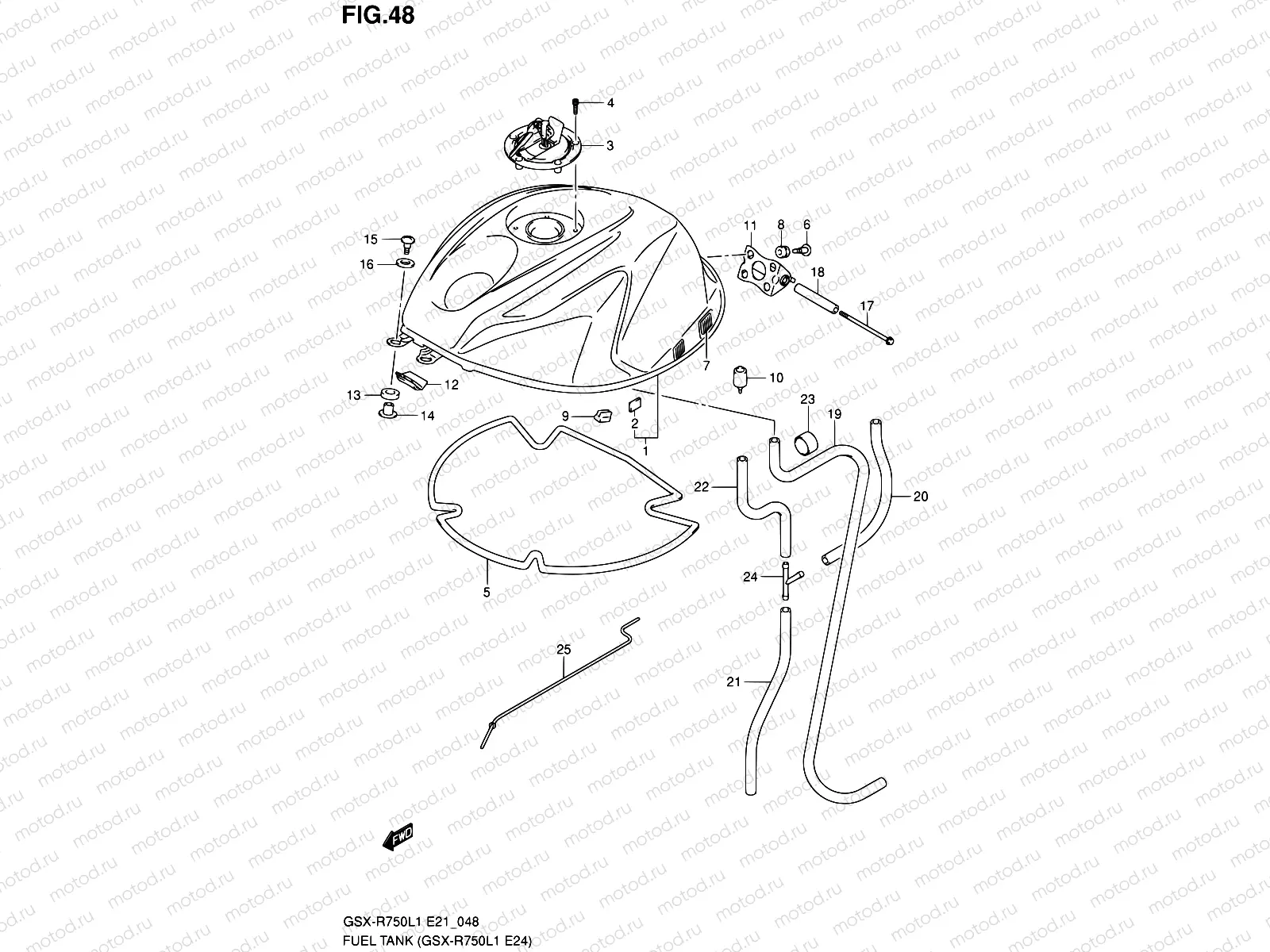 48 - FUEL TANK (GSX-R750L1 E24)