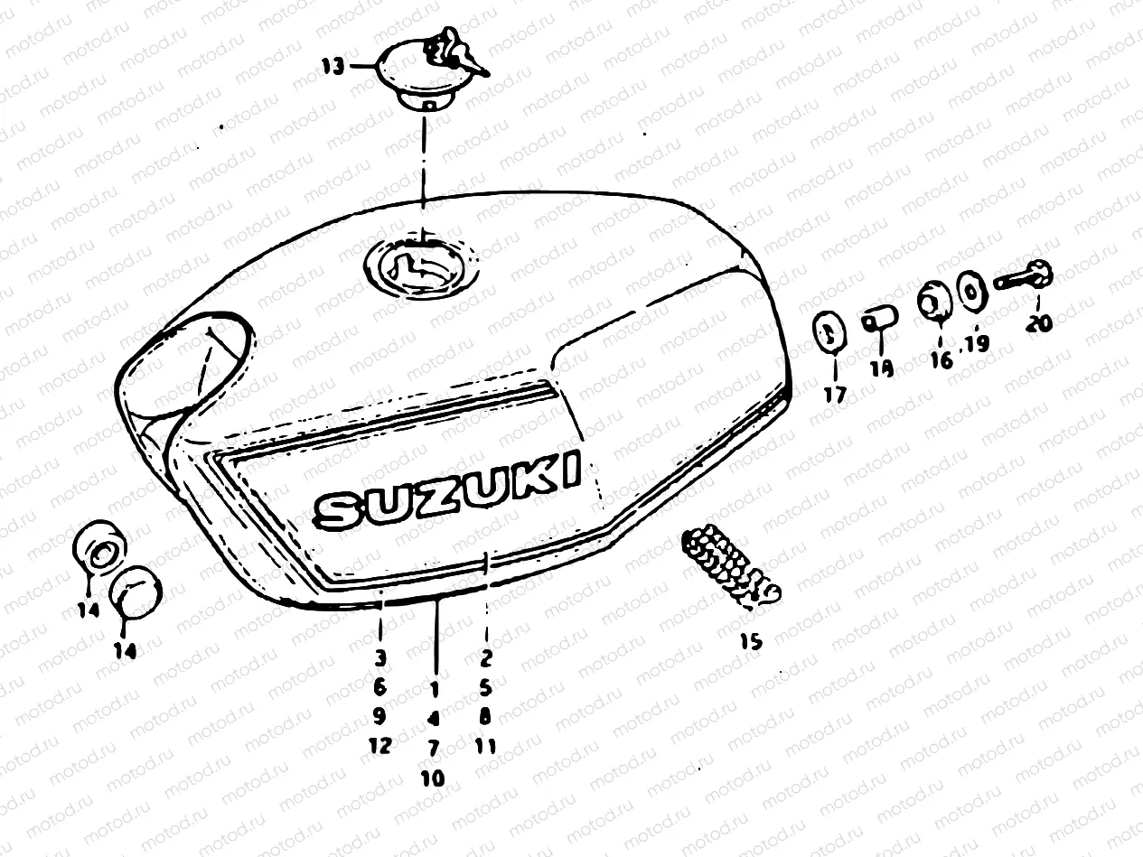48 - FUEL TANK (MODEL N : ~F.NO. 107281)