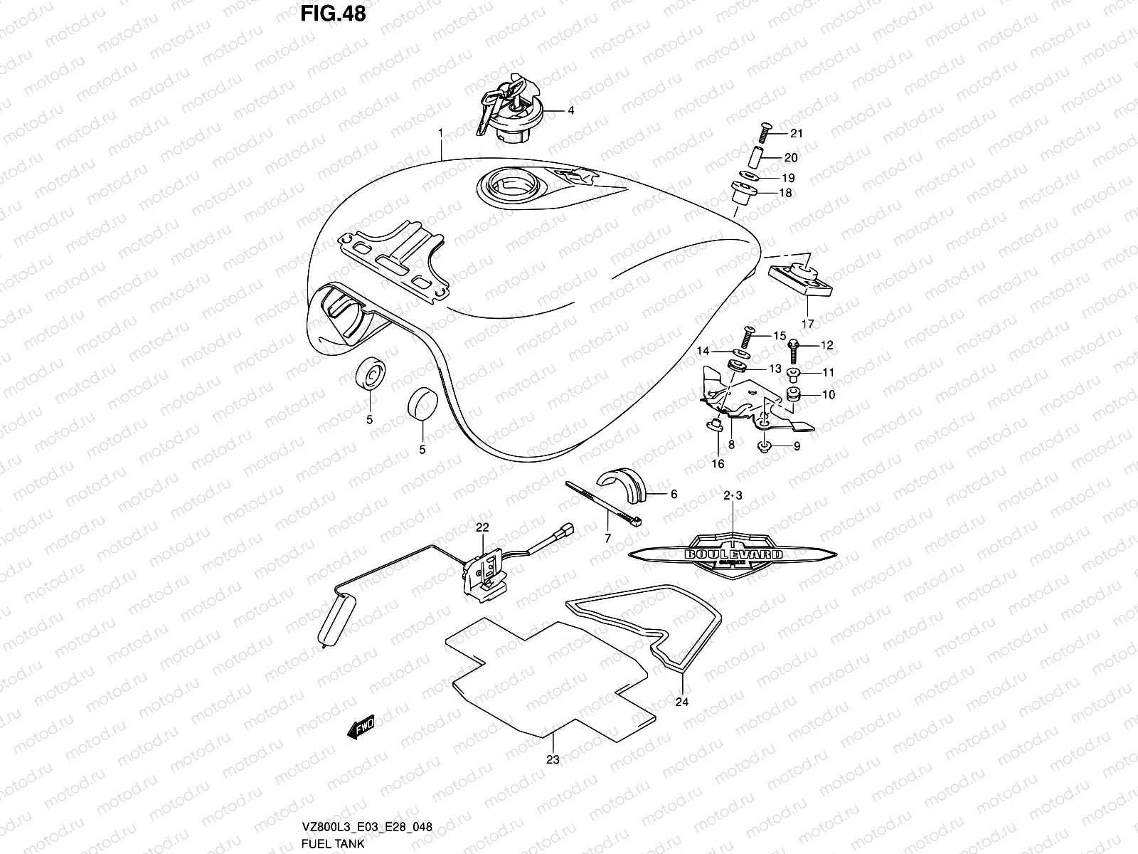 48 - FUEL TANK (VZ800L3 E28)