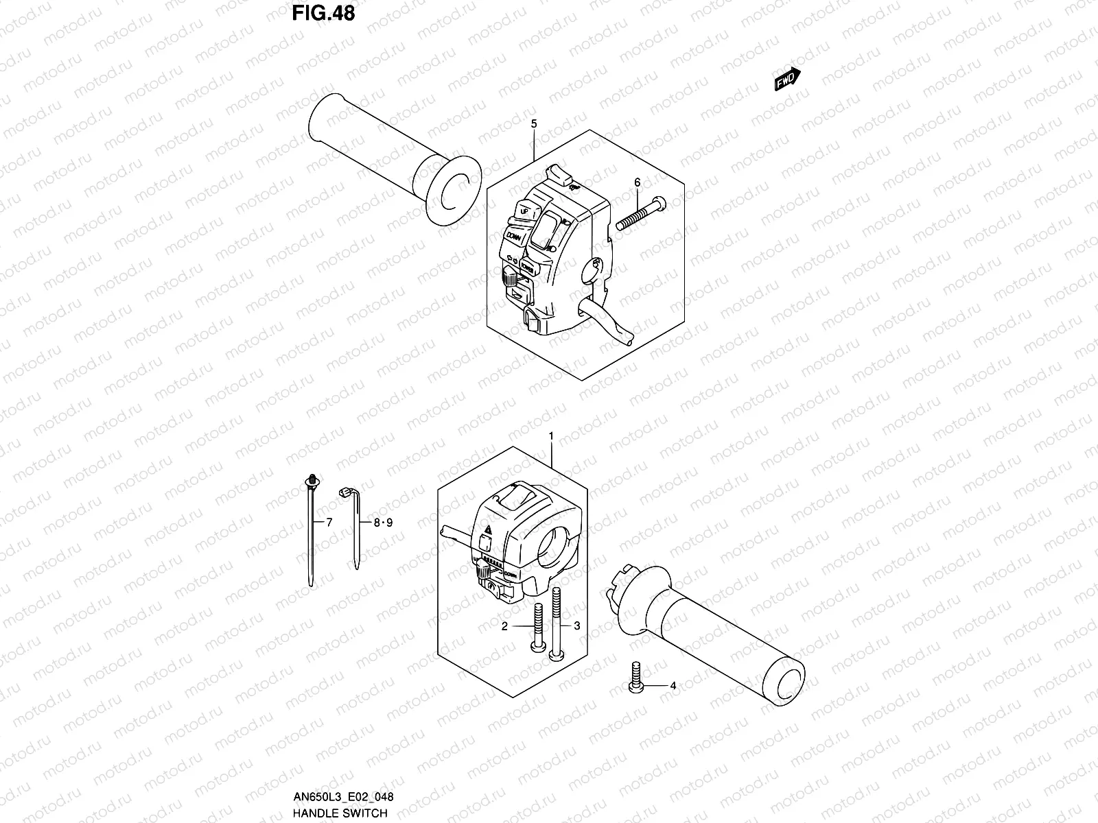 48 - HANDLE SWITCH (AN650L3 E19)