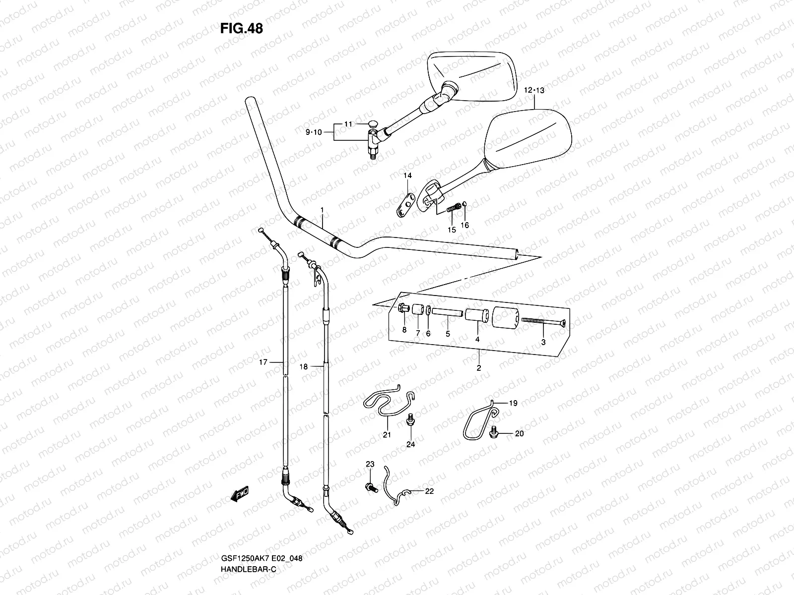 48 - HANDLEBAR (MODEL K7/K8/K9)