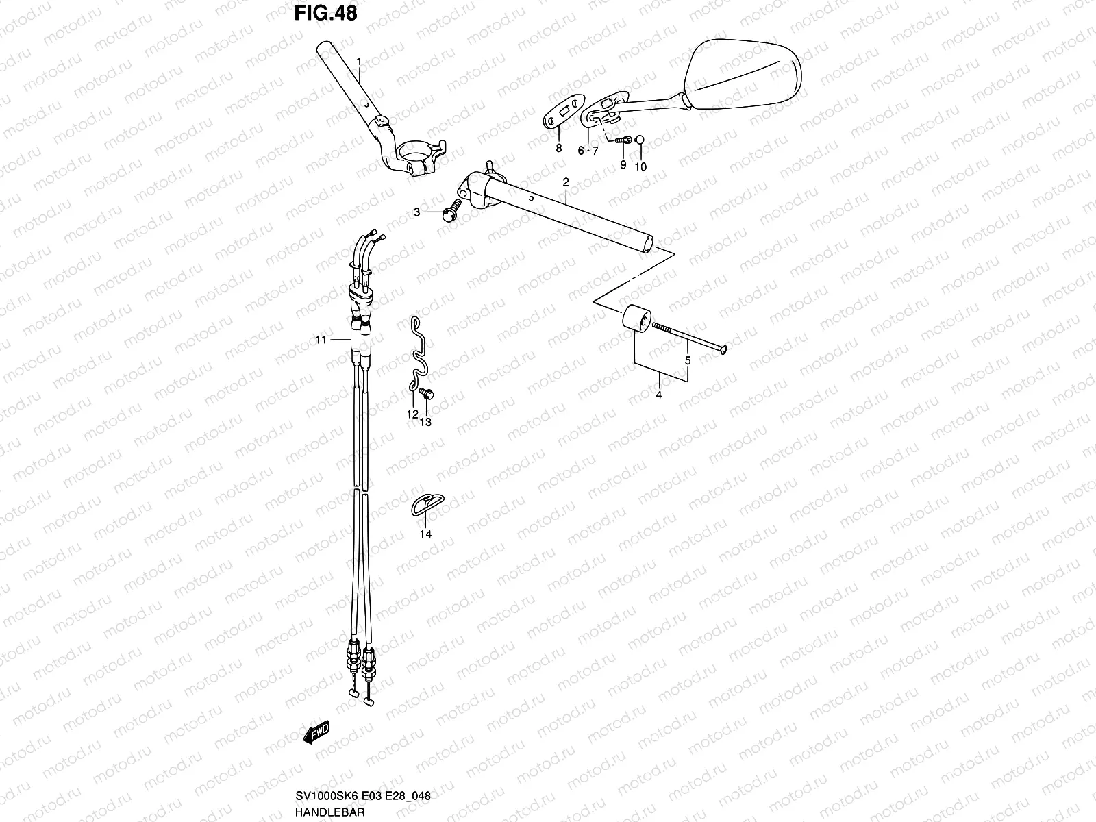 48 - HANDLEBAR (SV1000S)