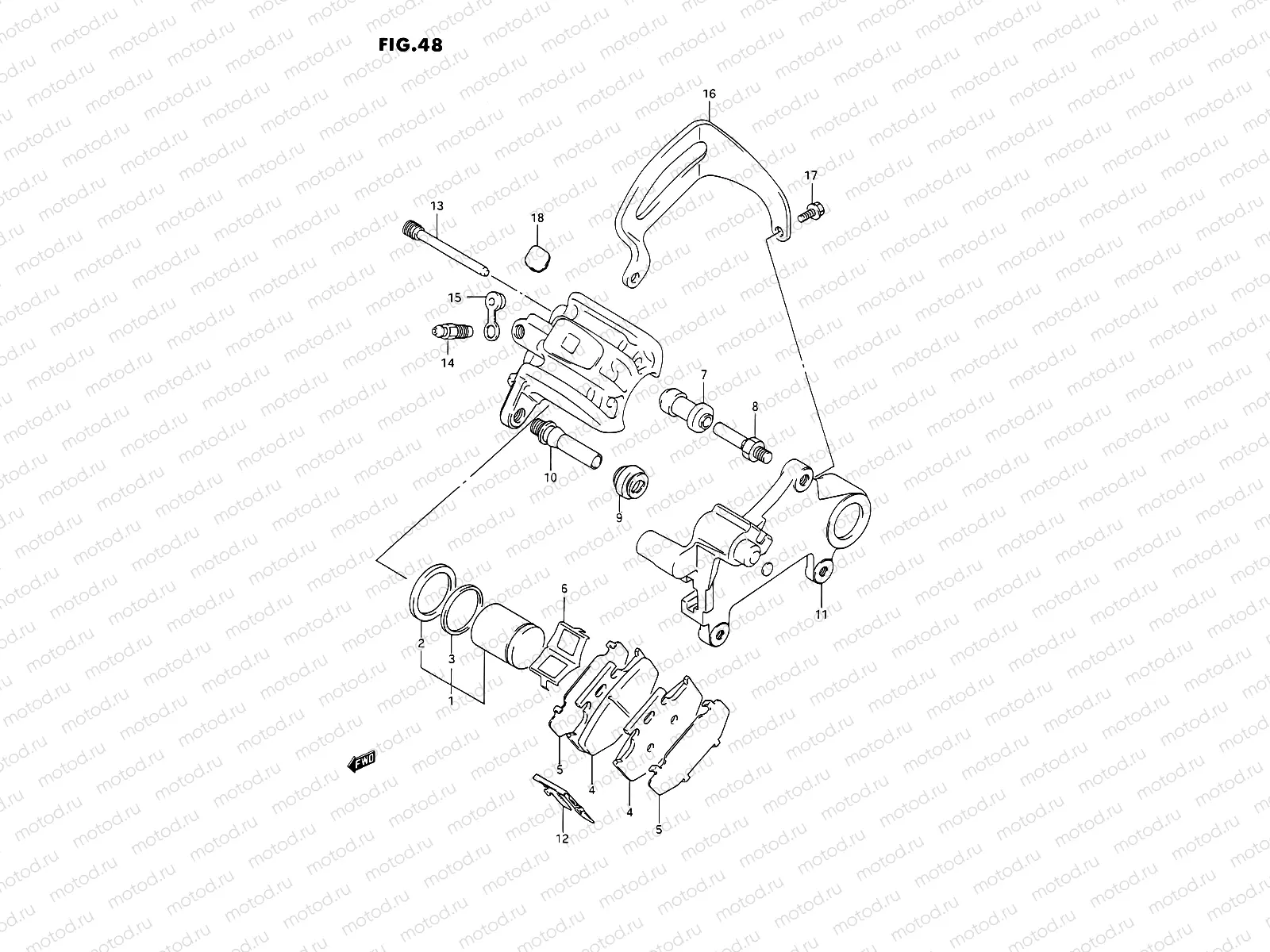 48 - REAR CALIPER (MODEL L/M)