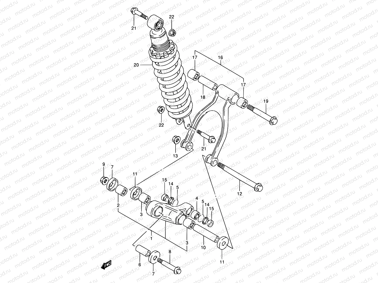 48 - REAR CUSHION LEVER