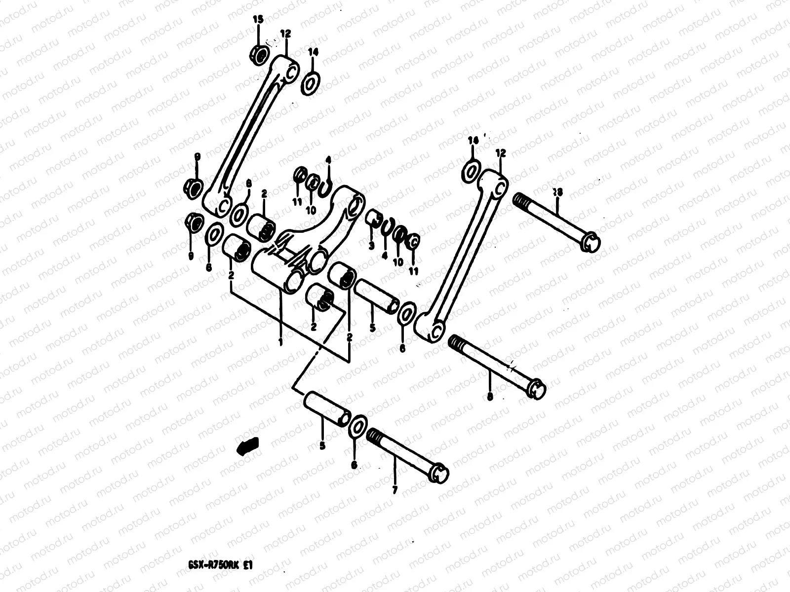 48 - REAR CUSHION LEVER