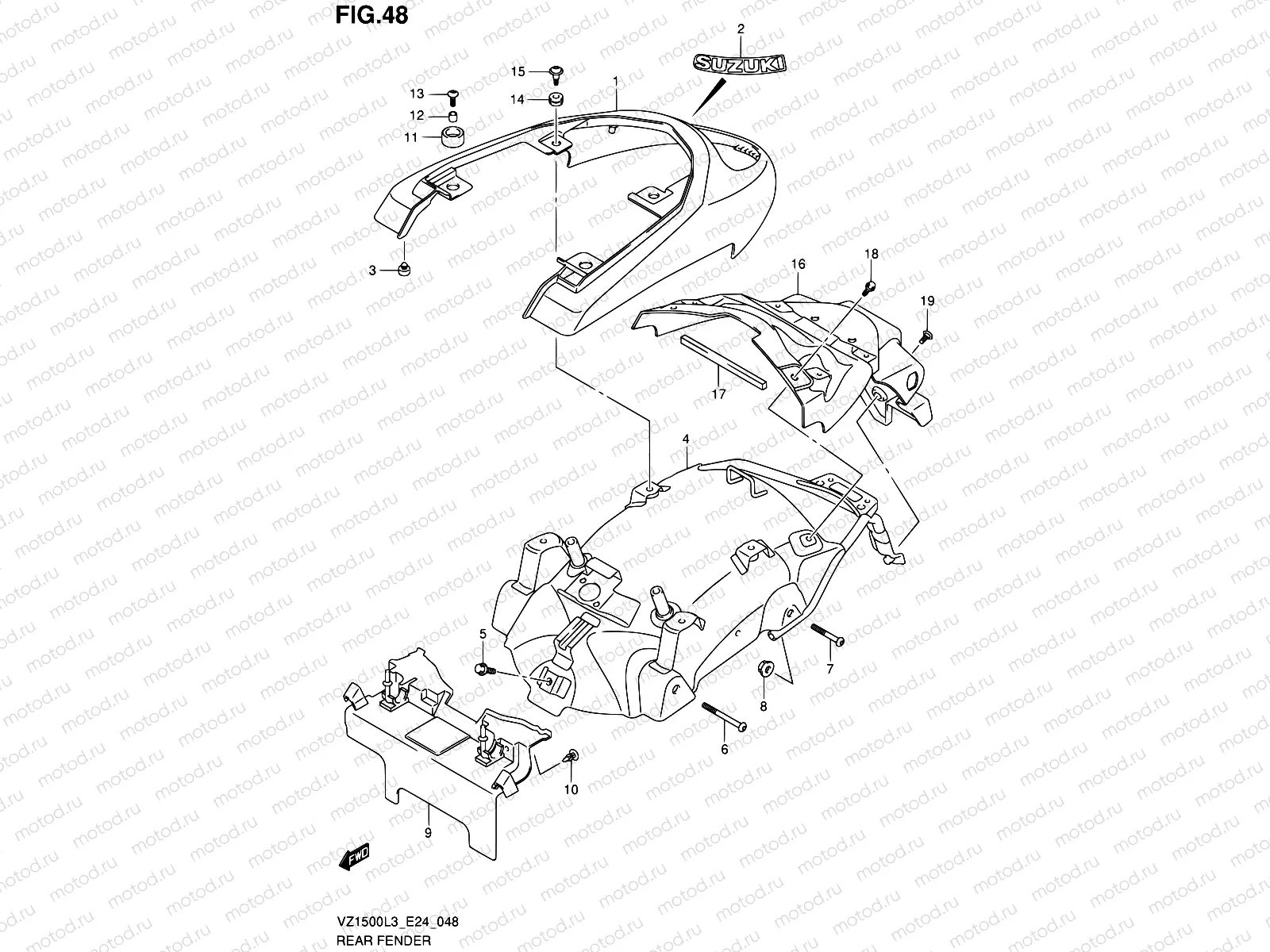 48 - REAR FENDER