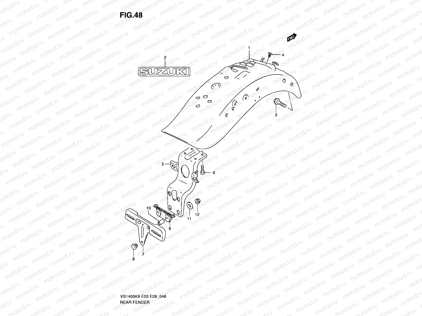 48 - REAR FENDER
