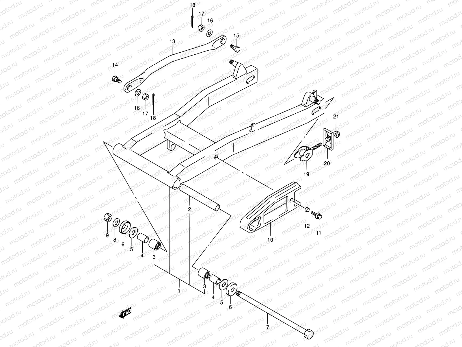 48 - REAR SWINGING ARM (MODEL K5)