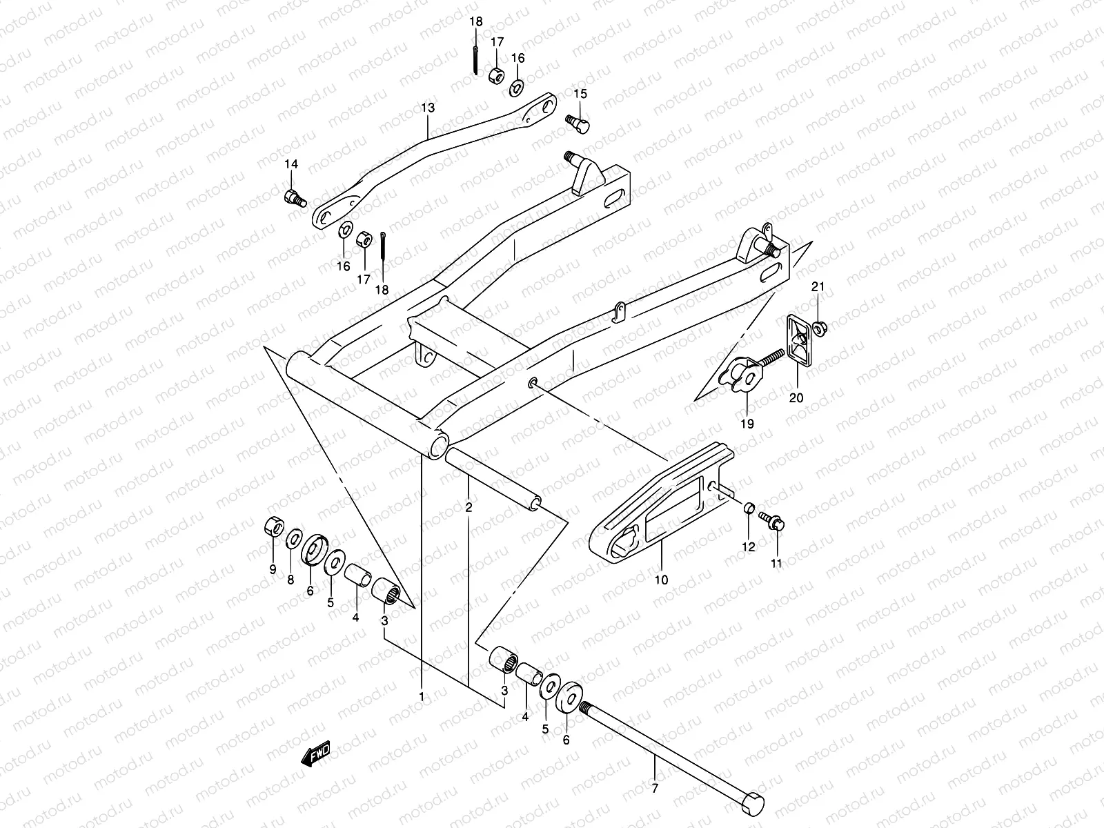 48 - REAR SWINGING ARM (MODEL K5)