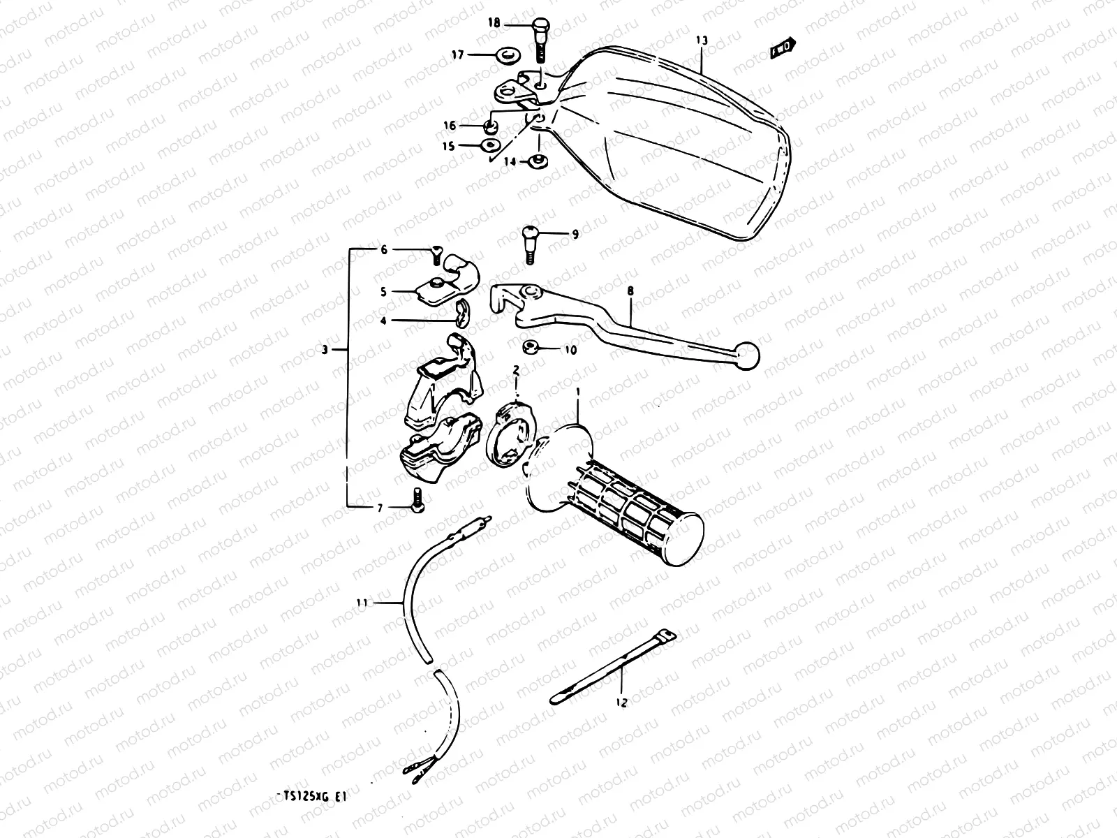 48 - RIGHT HANDLE SWITCH (MODEL E E18 F.NO.106210-/MODEL F/G)