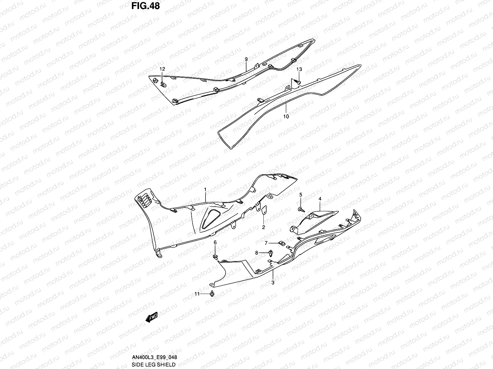 48 - SIDE LEG SHIELD (AN400L3 E99)