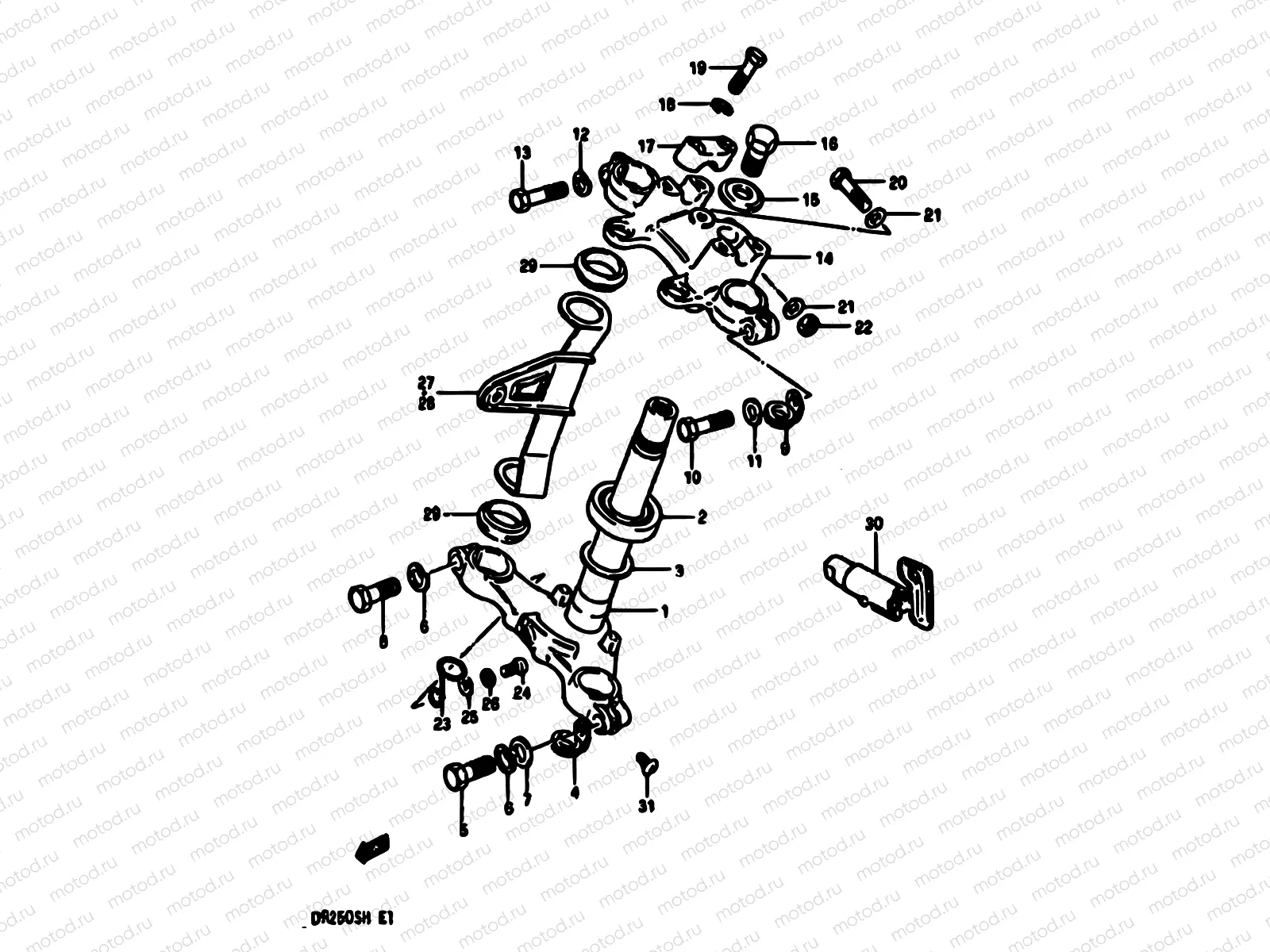 48 - STEERING STEM (MODEL F/G/H)