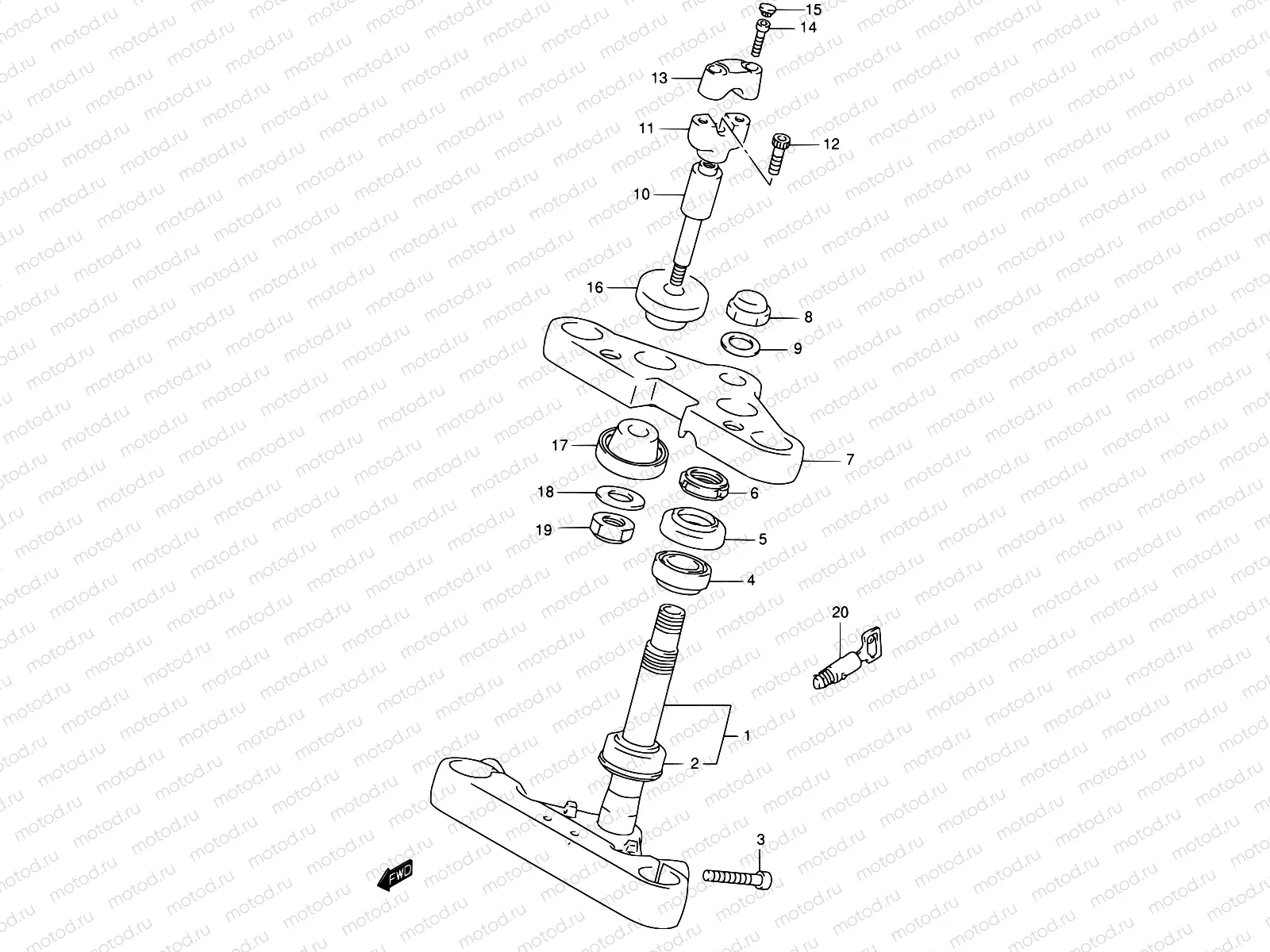48 - STEERING STEM (MODEL K1/K2/K3/K4)