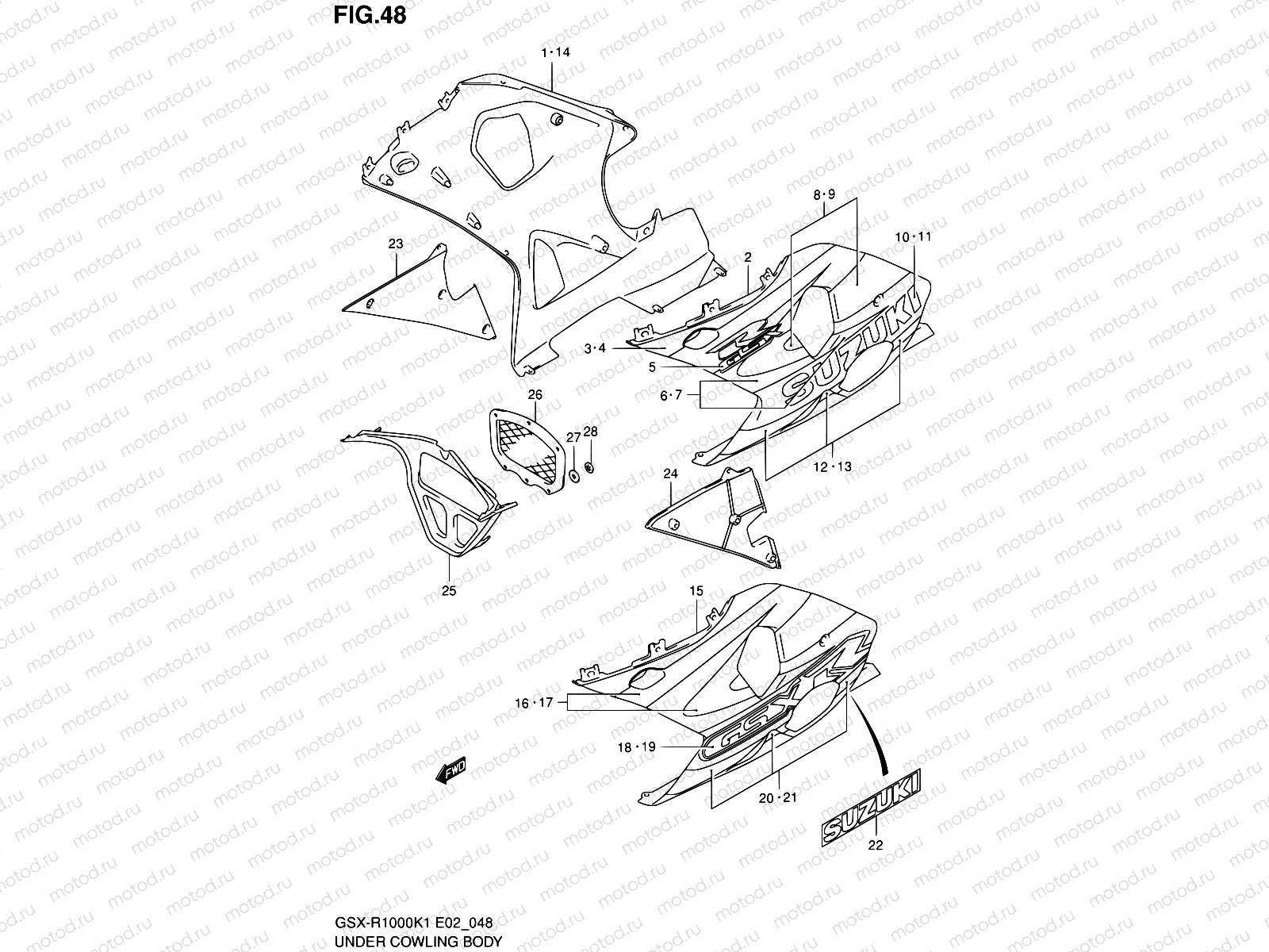 48 - UNDER COWLING (GSX-R1000K1)