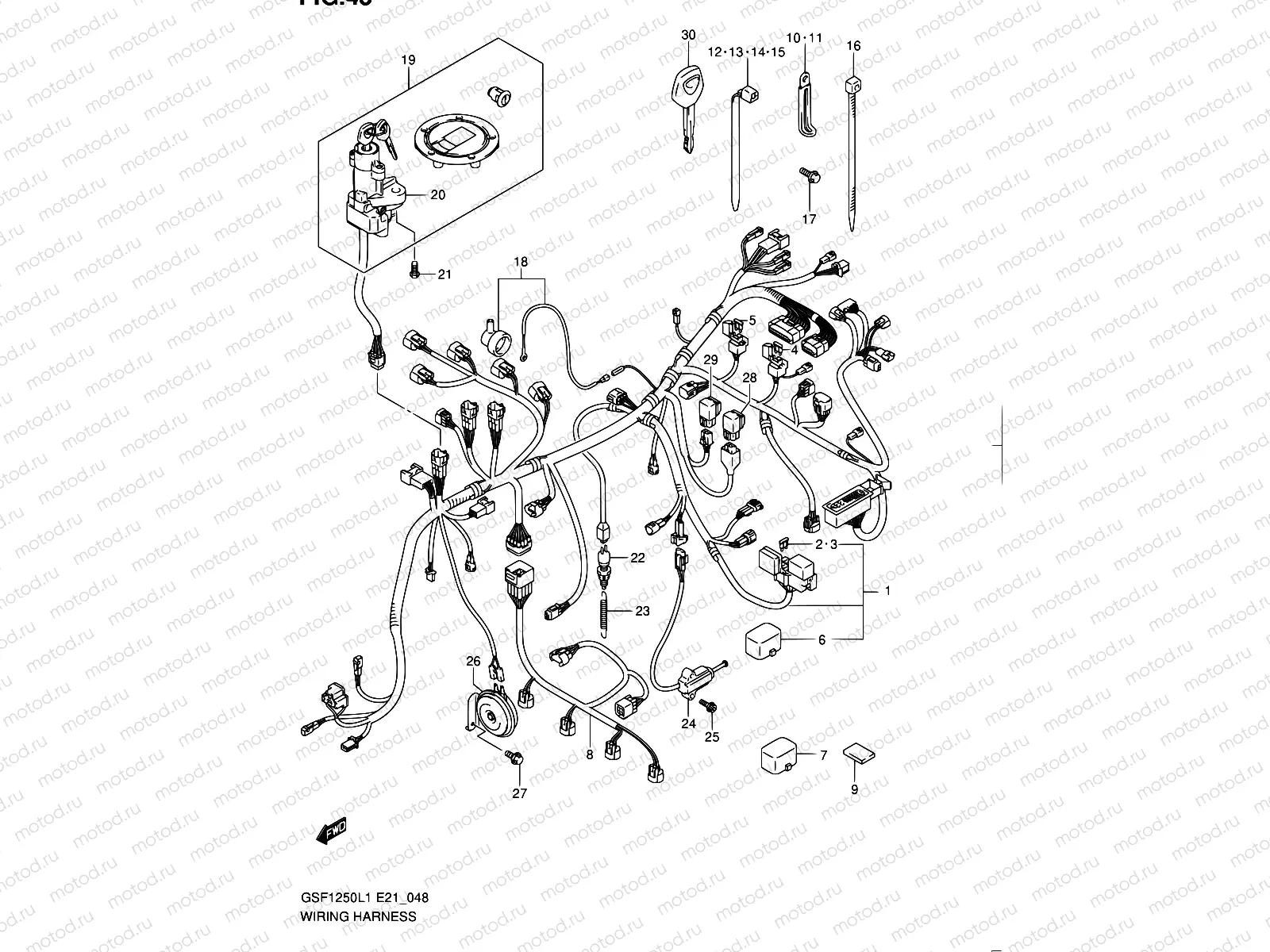 48 - WIRING HARNESS (GSF1250AL1 E21)