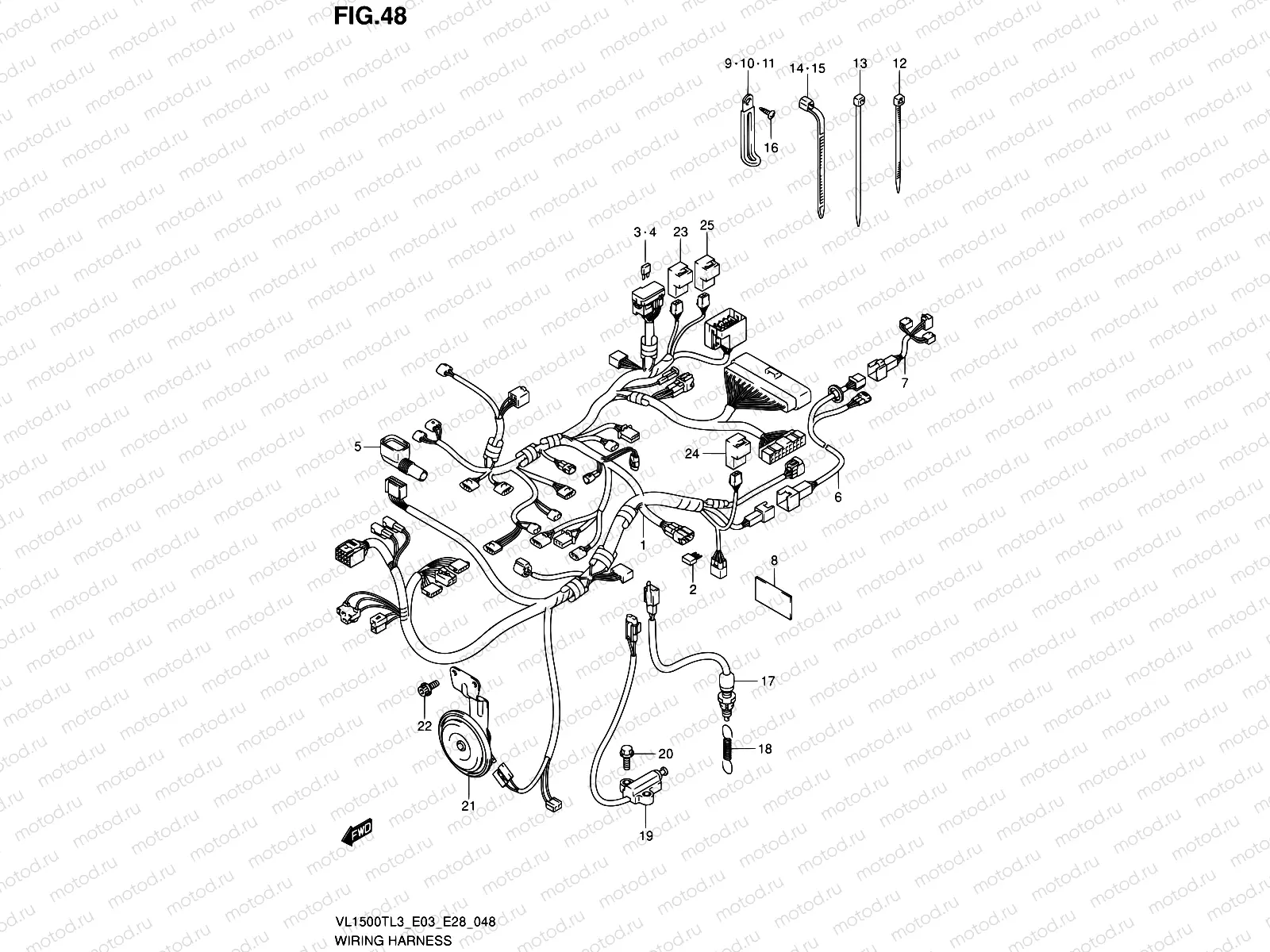 48 - WIRING HARNESS (VL1500TL3 E03)