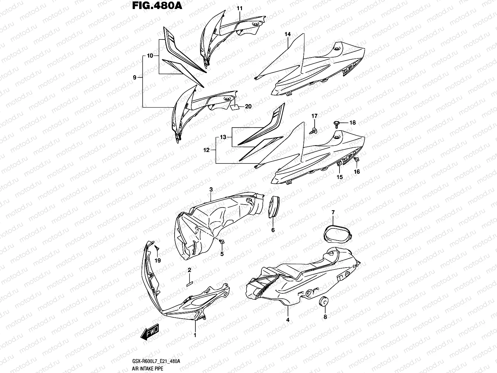 480A - AIR INTAKE PIPE