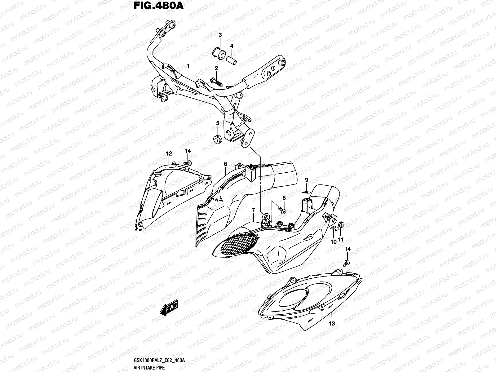 480A - AIR INTAKE PIPE