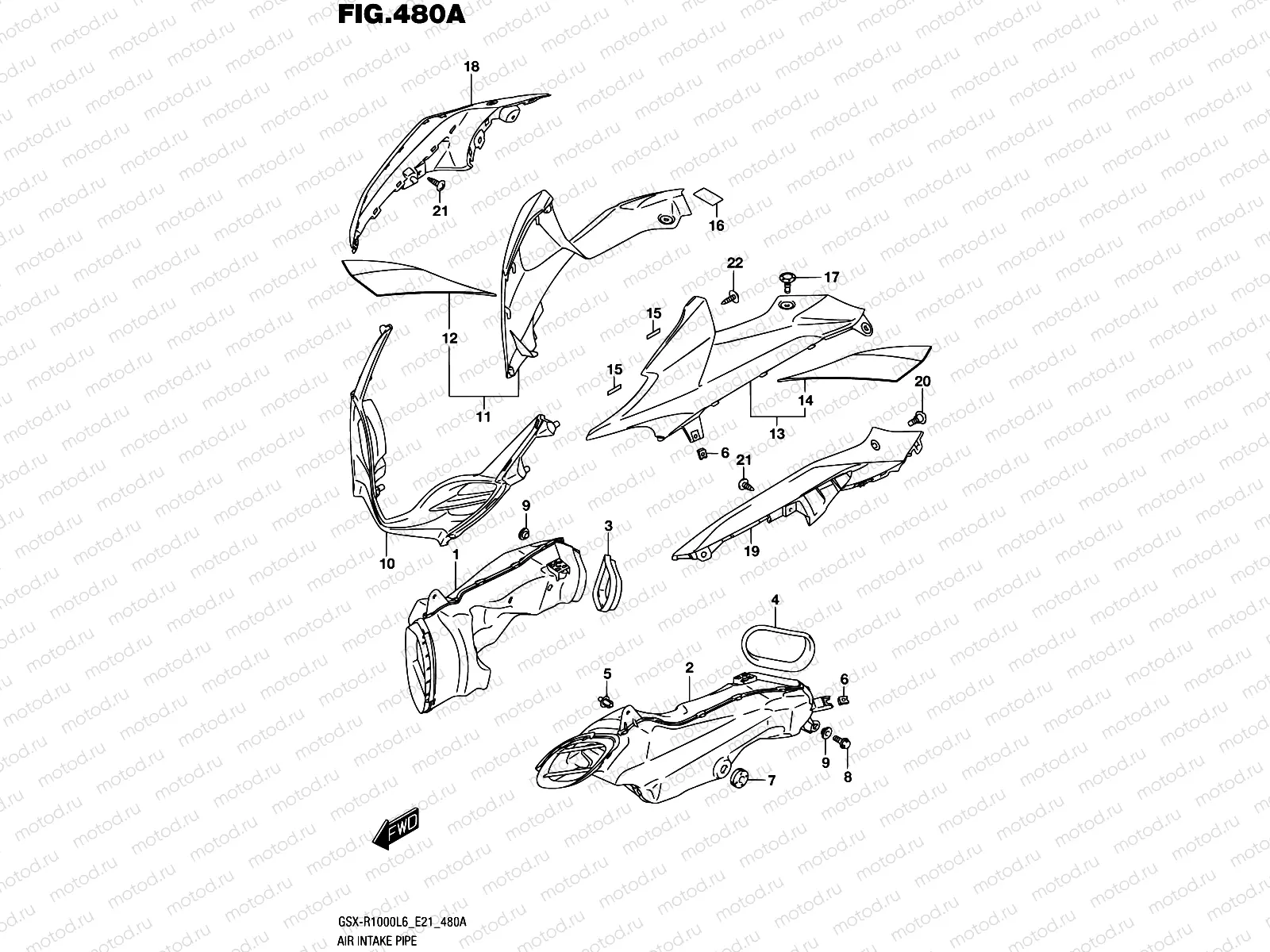 480A - AIR INTAKE PIPE (YSF)