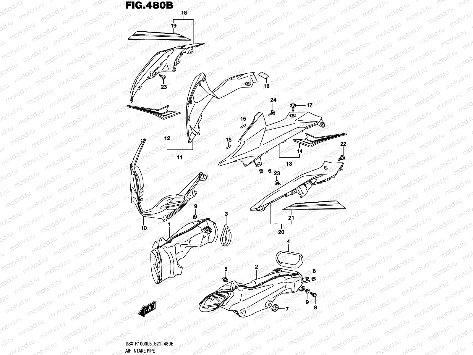 480B - AIR INTAKE PIPE (AJP,JSP)