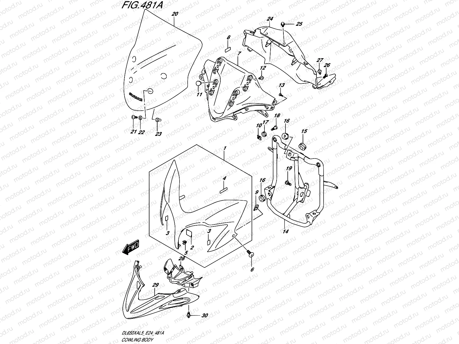 481A - COWLING BODY (DL650XAL5 E24)