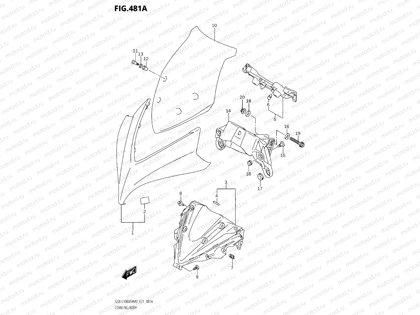 481A - COWLING BODY (GSX-S1000FA,GSX-S1000FAUF)