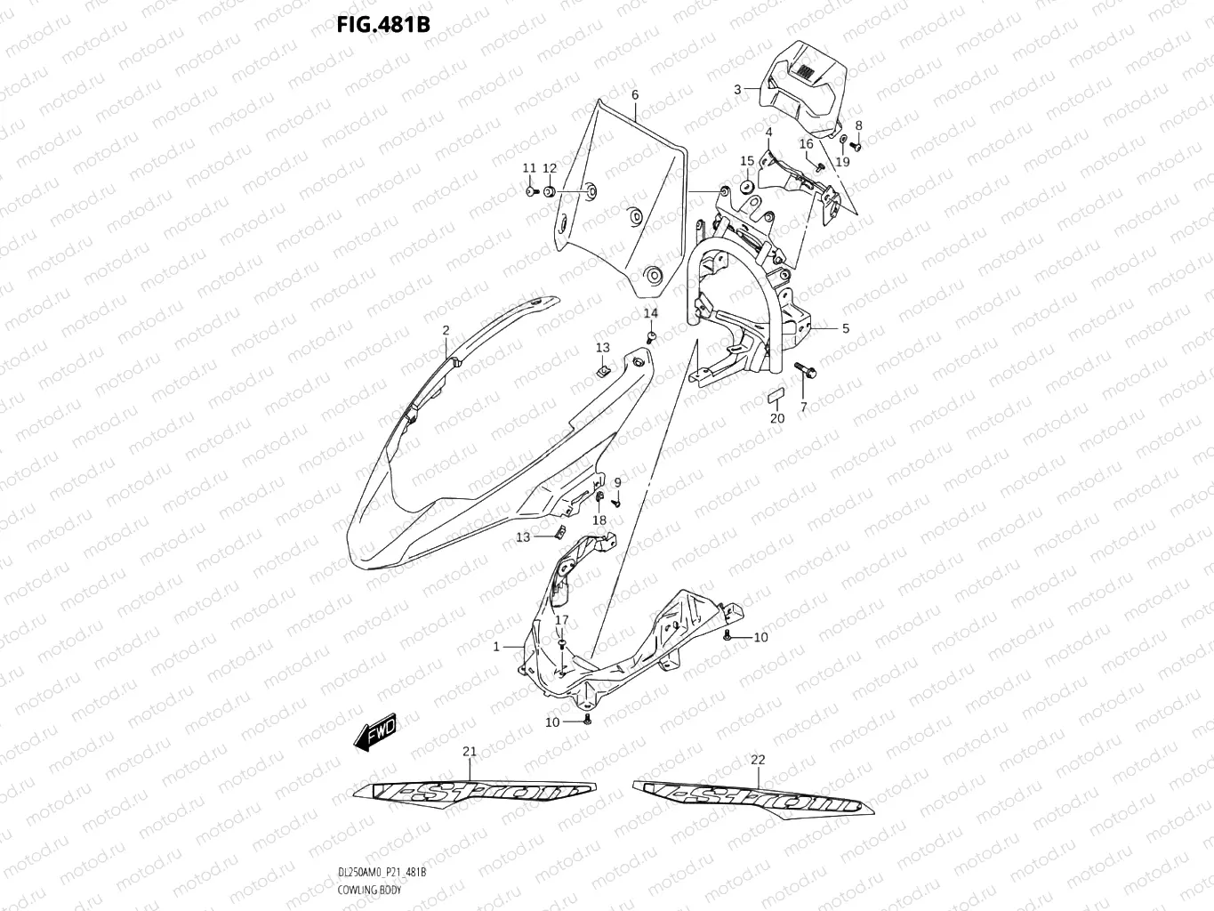 481B - COWLING BODY (DL250A)