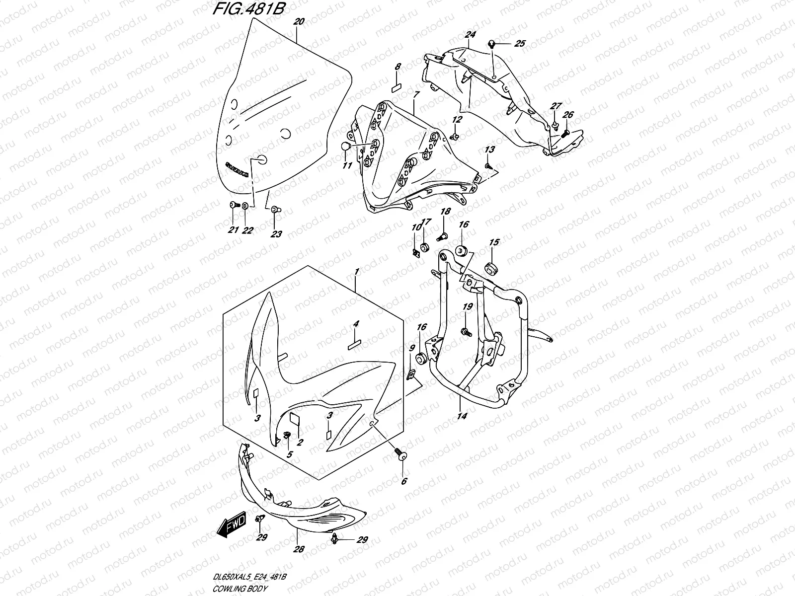 481B - COWLING BODY (DL650XAUEL5 E24)