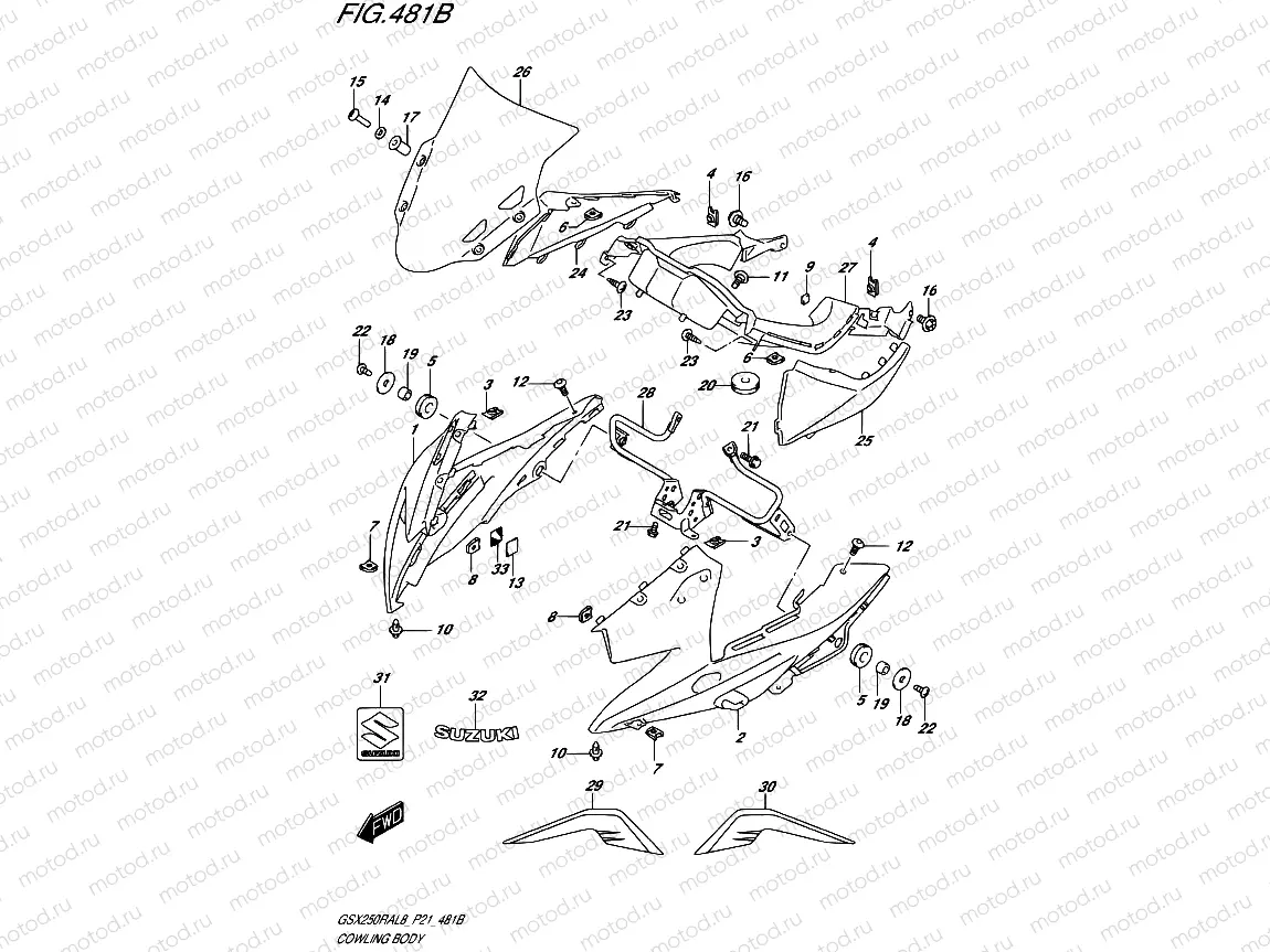 481B - COWLING BODY (GW250RAZL8 P21)