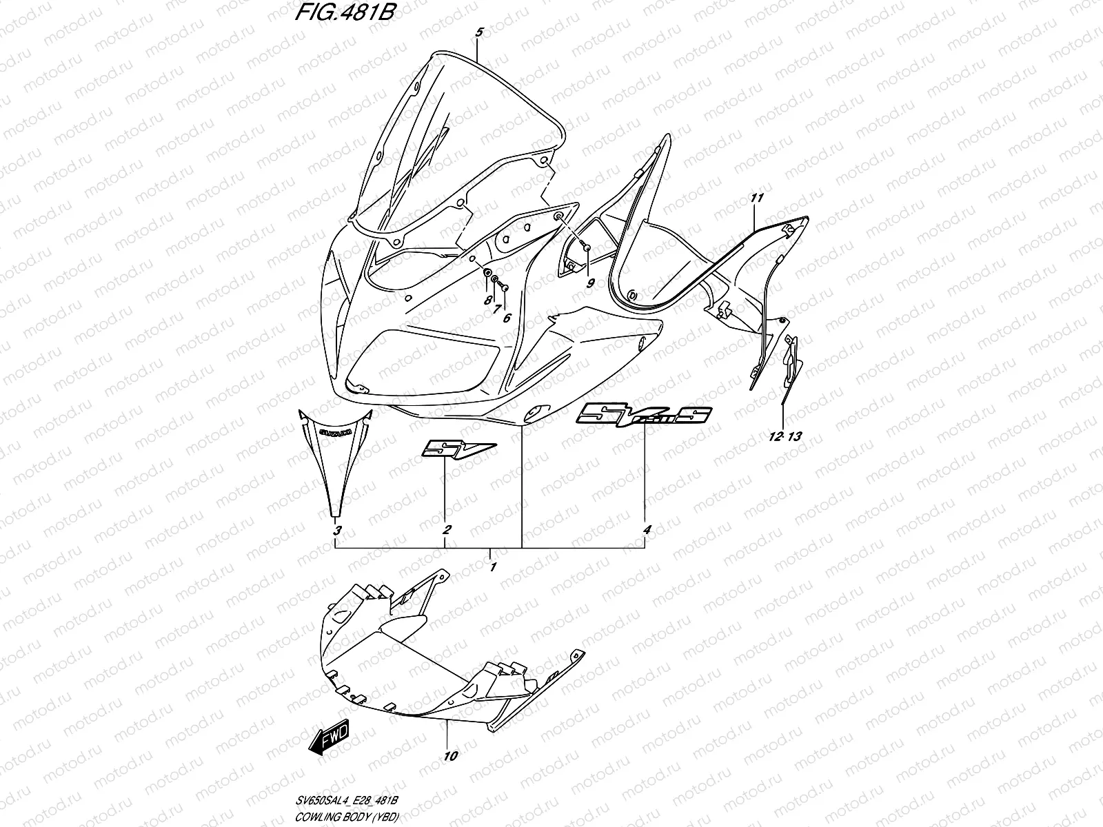 481B - COWLING BODY (YBD)