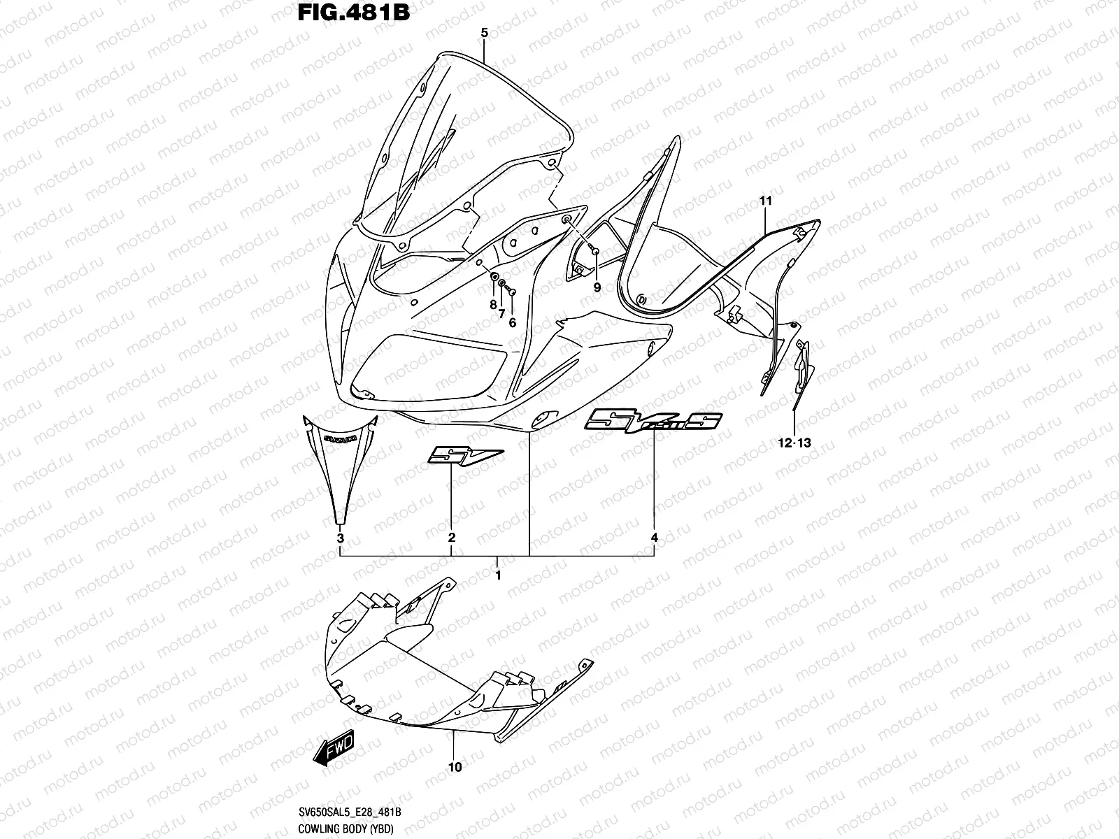 481B - COWLING BODY (YBD)