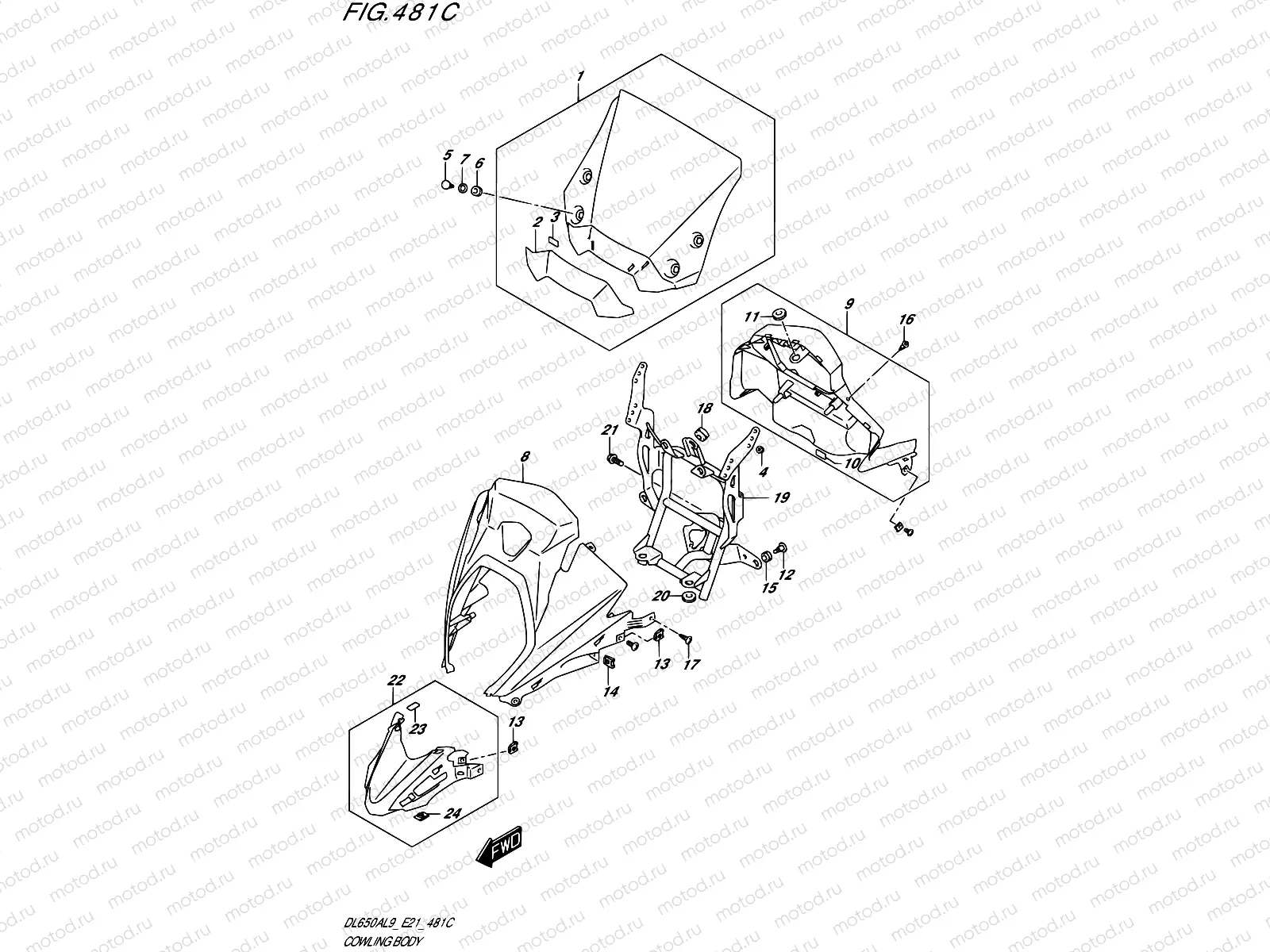 481C - COWLING BODY (DL650XA,DL650XAUE)
