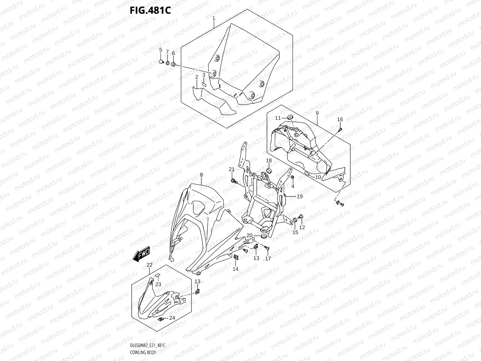 481C - COWLING BODY (DL650XAM2 E21)