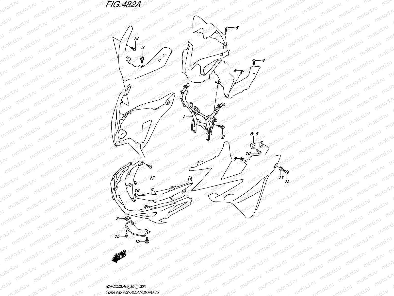 482A - COWLING INSTALLATION PARTS