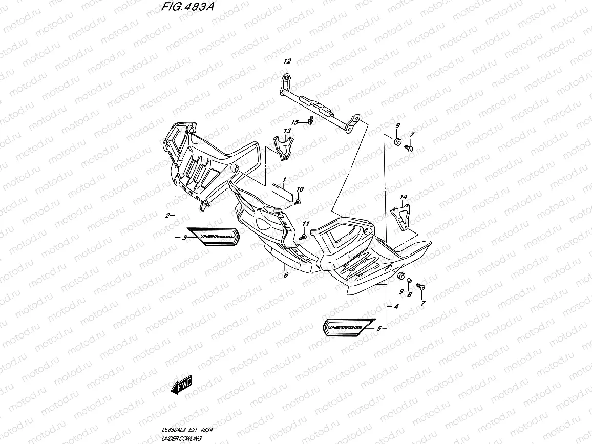 483A - UNDER COWLING (DL650XA,DL650XAUE)