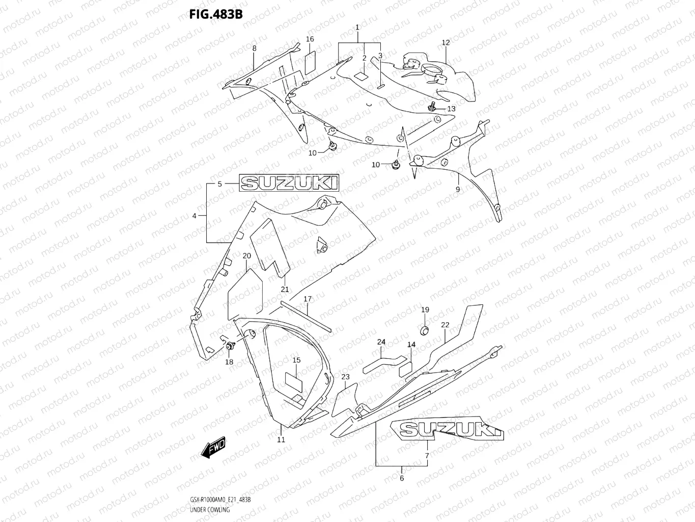 483B - UNDER COWLING (GSX-R1000A)