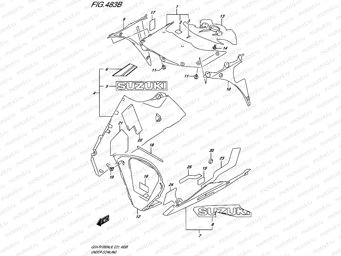 483B - UNDER COWLING (GSX-R1000AL8 E21) (FOR YSF)
